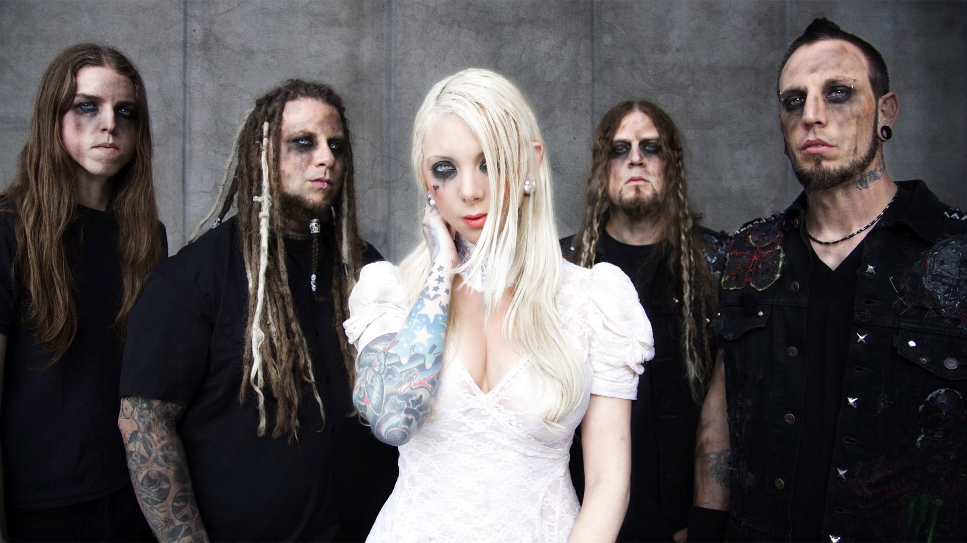men, In This Moment (Band), musician, 1080P, band, women, tattoo, HD Wallpaper