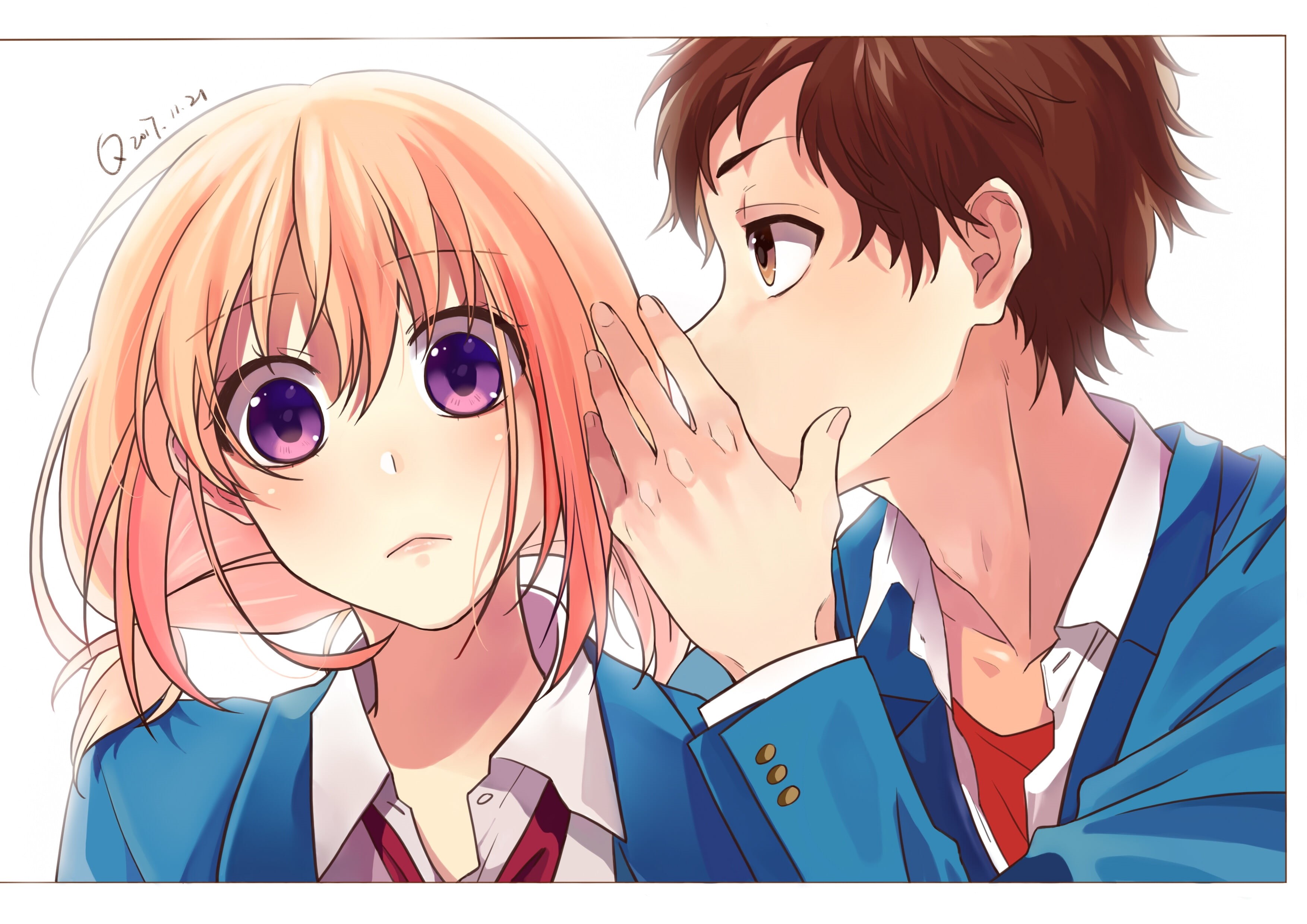 Kotaro Enomoto, Hina Setoguchi, Kokuhaku Yokou Renshuu Series, 2K, The Moment You Fall in Love, HD Wallpaper