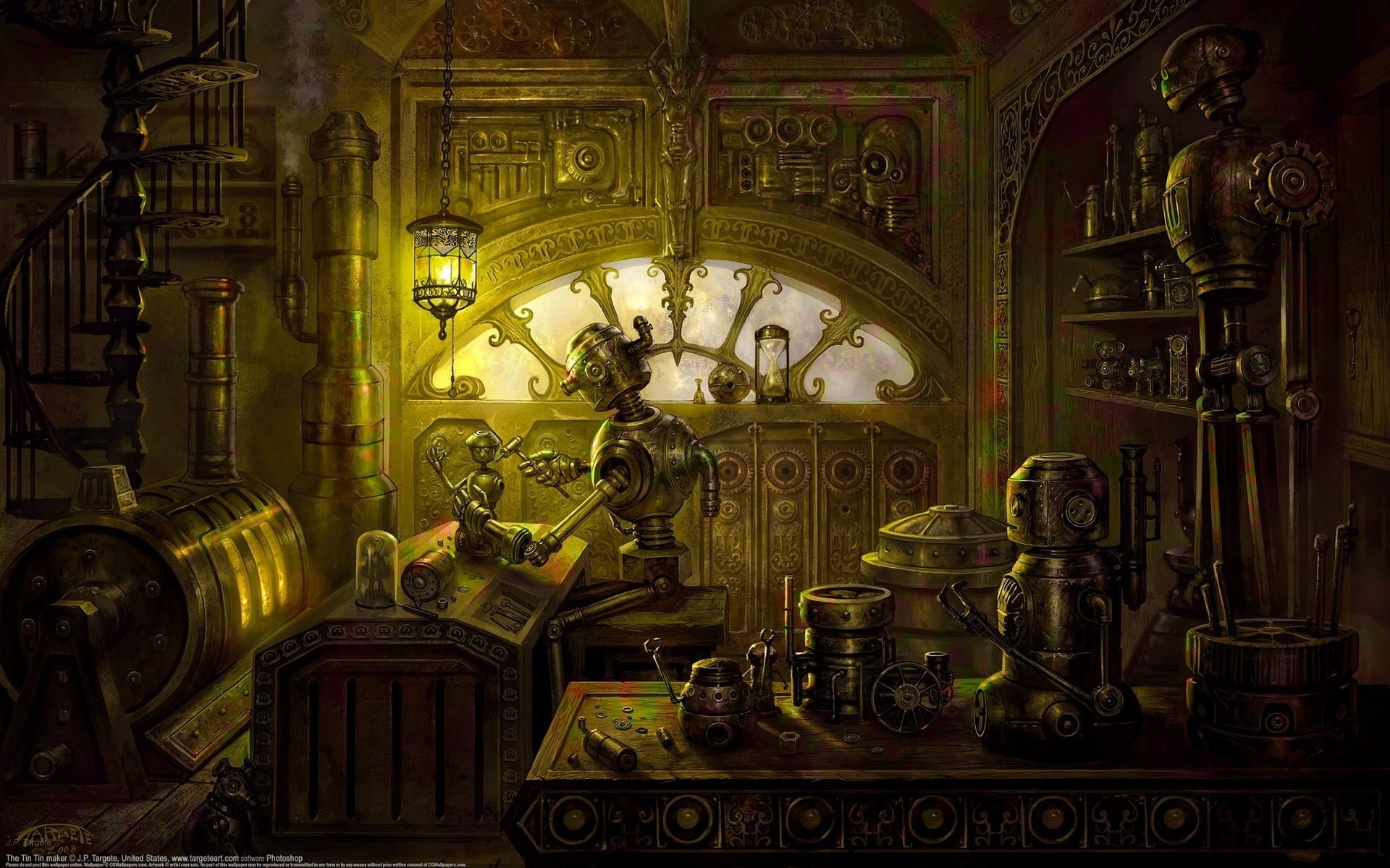 robot, 1080P, representation, lighting equipment, craft, technology, equipment, no people, old, indoors, history, creativity, the past, design, ornate, HD Wallpaper