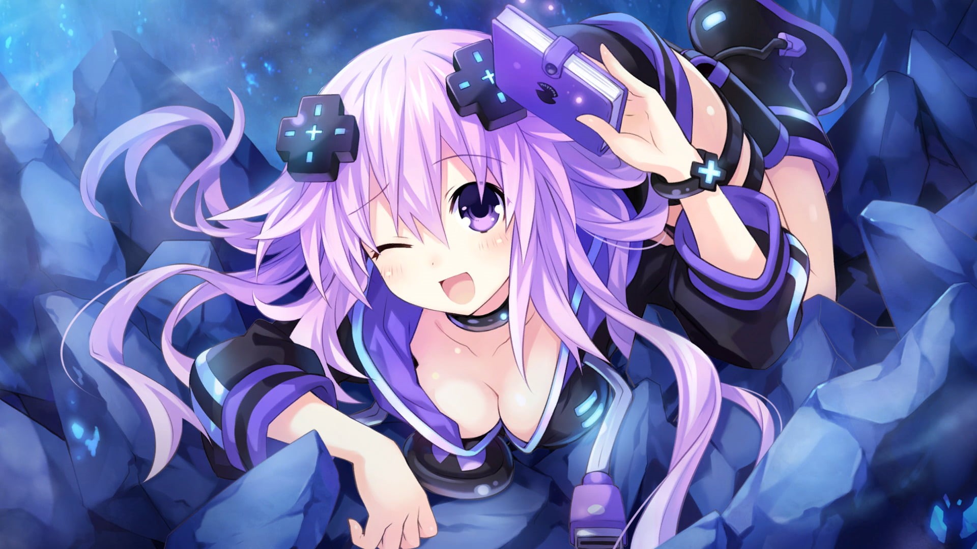 Video Game, animal representation, purple, 1080P, variation, Hyperdimension Neptunia, craft, choice, creativity, close-up, large group of objects, representation, HD Wallpaper