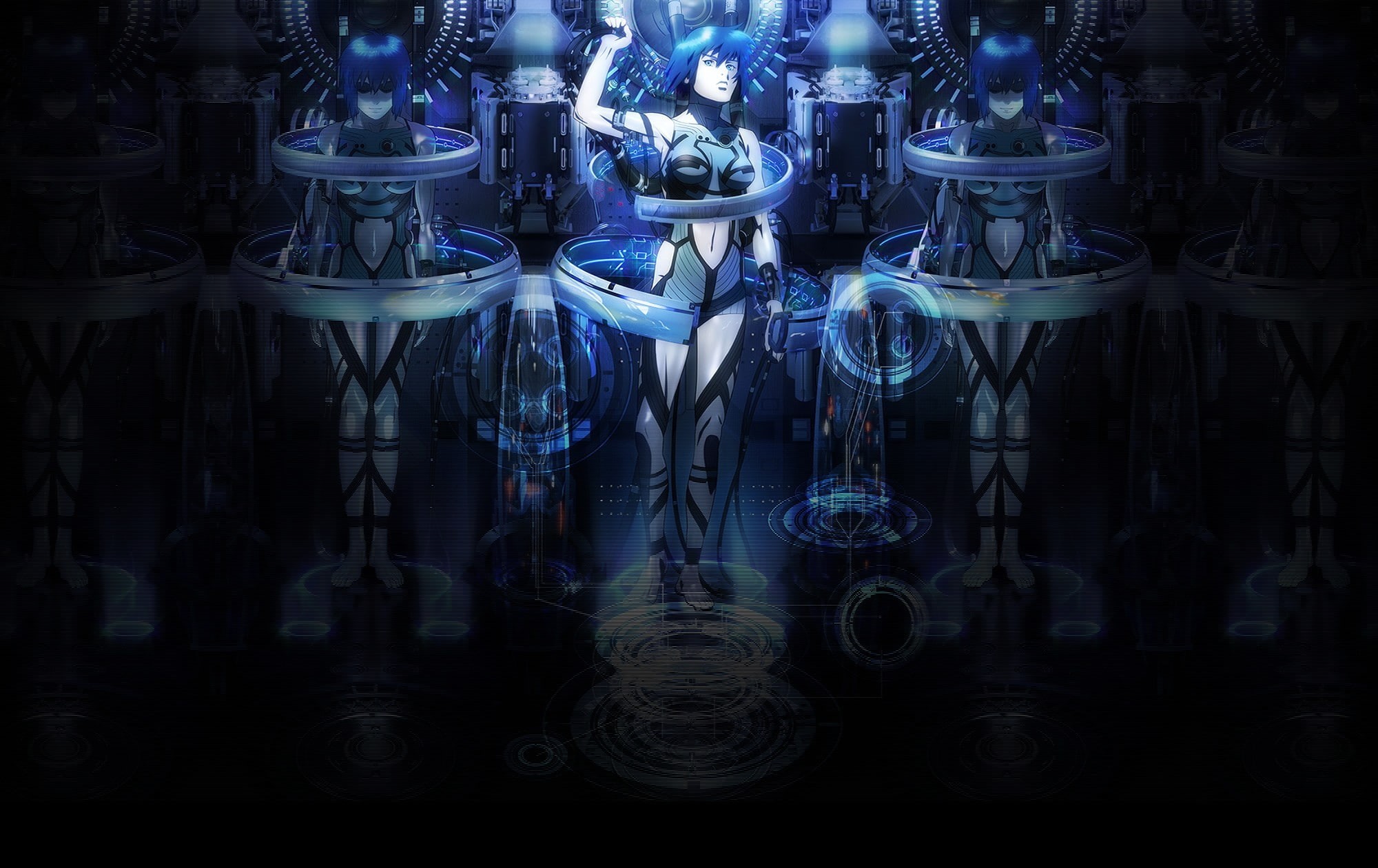 Ghost in the Shell, futuristic, Kusanagi Motoko, cyberpunk, 1080P, HD Wallpaper