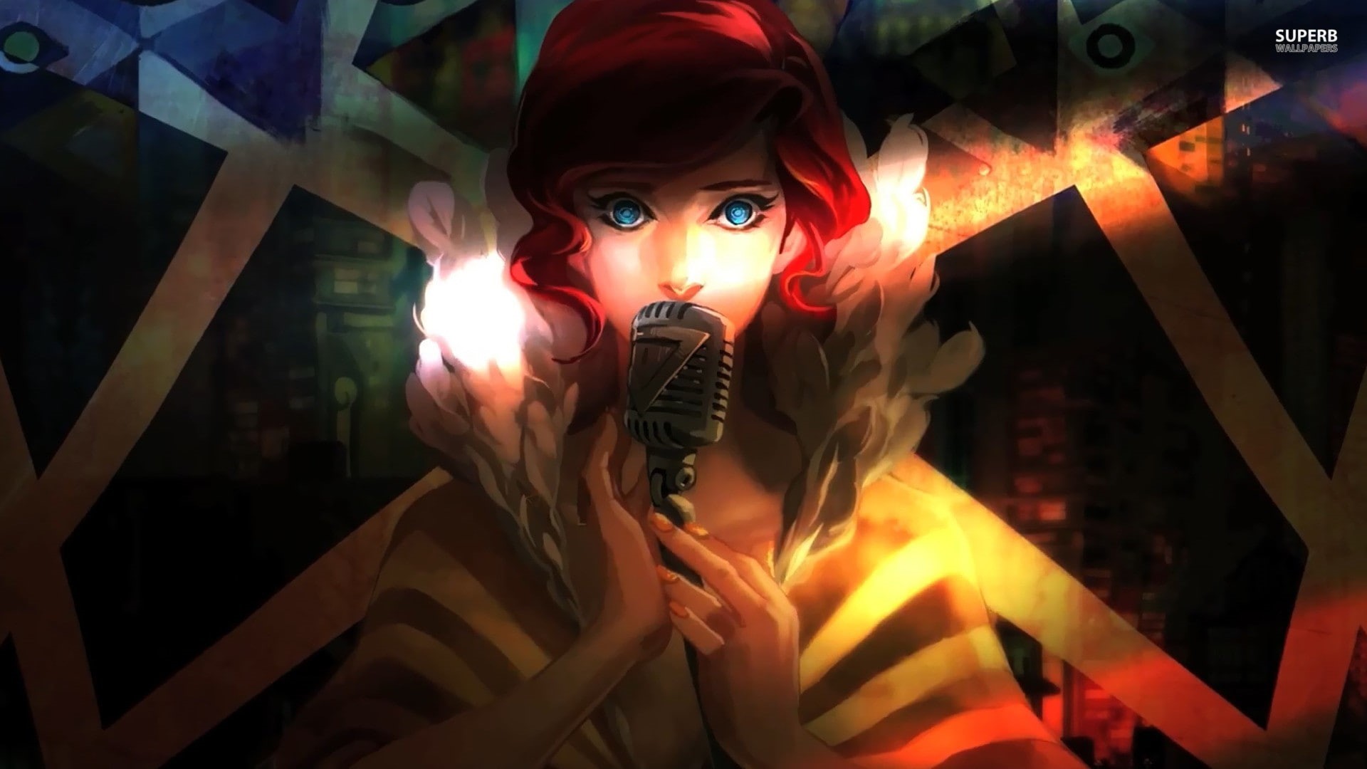 Transistor, anime girls, 1080P, Red (Transistor), video games, HD Wallpaper
