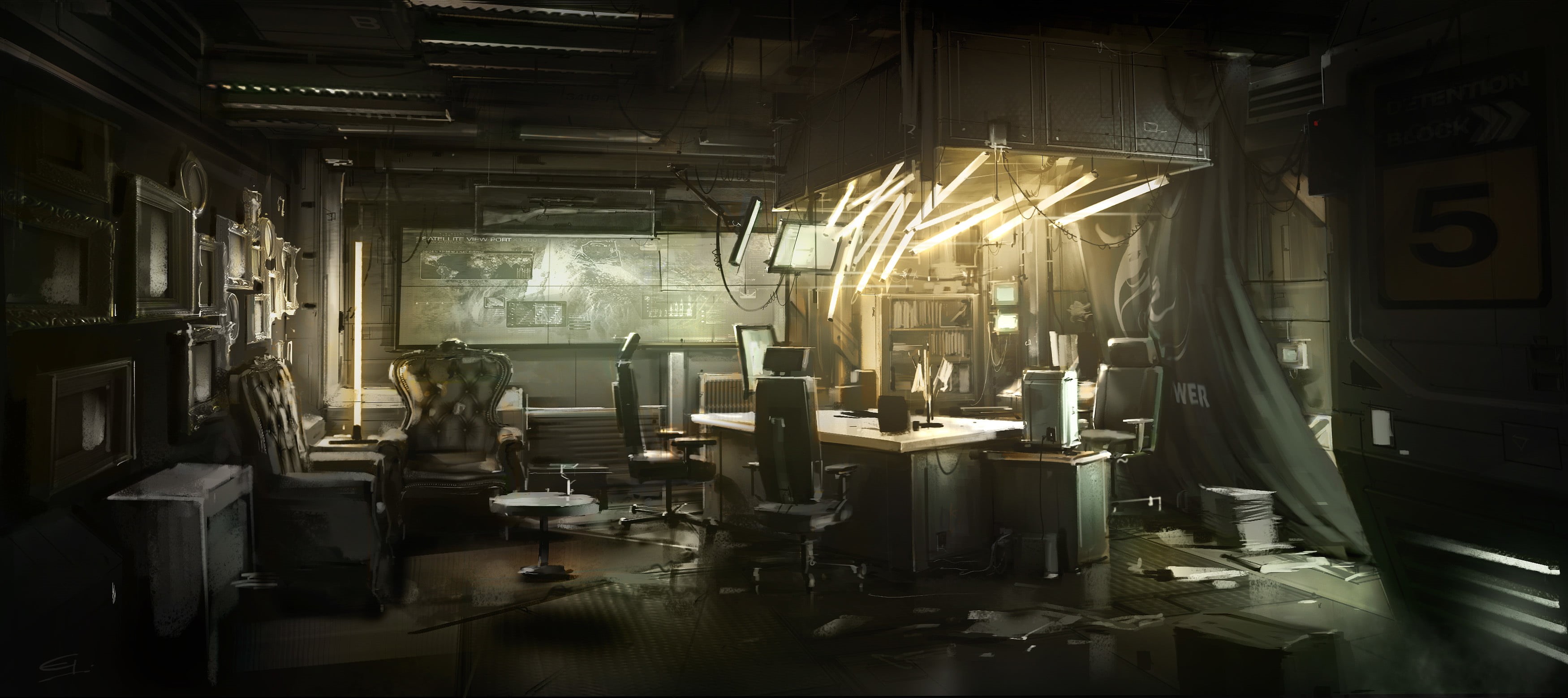 white, place of work, workshop, illuminated, modern, steel, chair, metal industry, architecture, indoors, no People, wooden, black, smoke - physical structure, HD Wallpaper