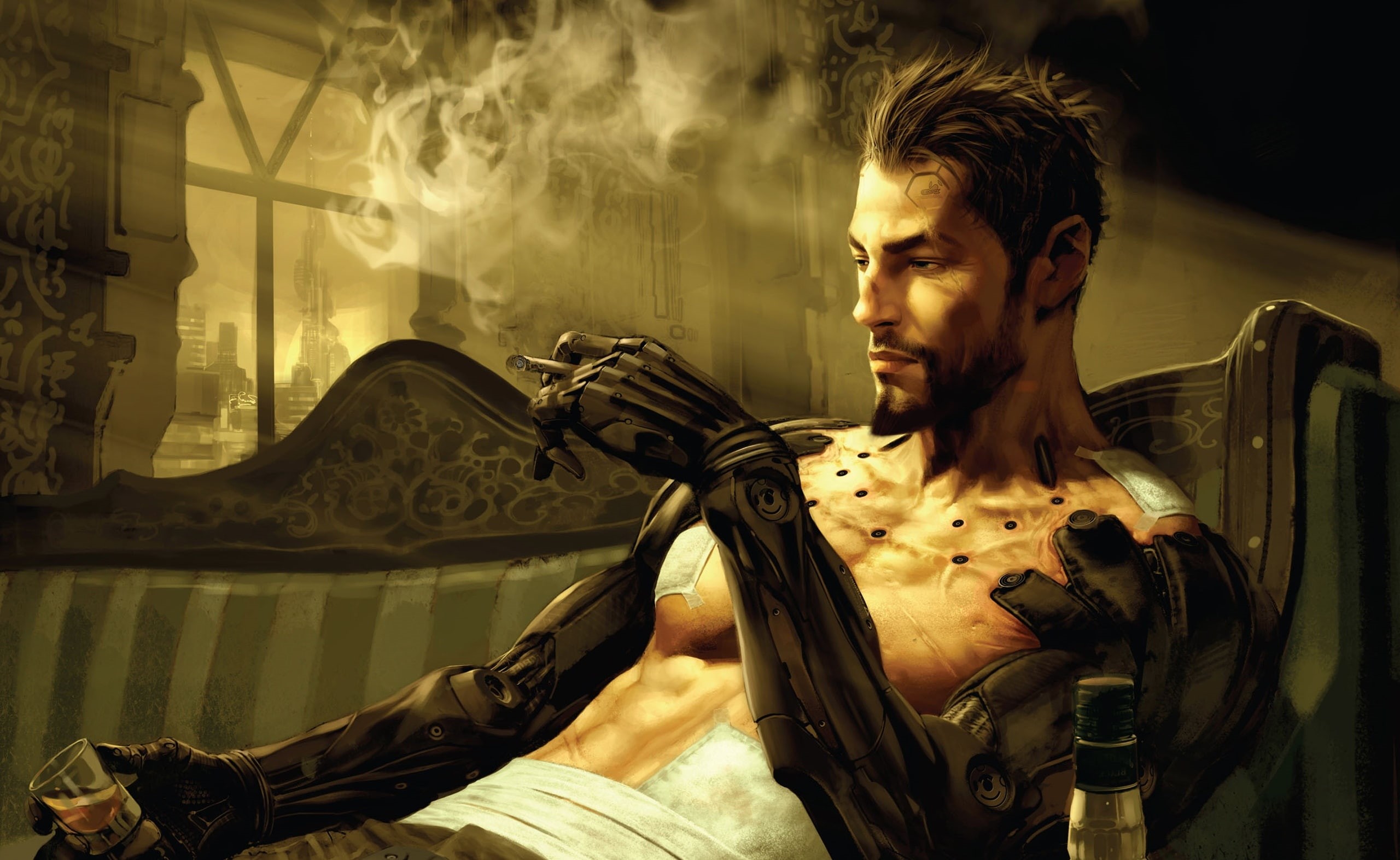 activity, casual clothing, revolution, real people, 2K, ex, males, cigarette, digital, indoors, contemplation, waist up, leisure activity, man, hairstyle, HD Wallpaper