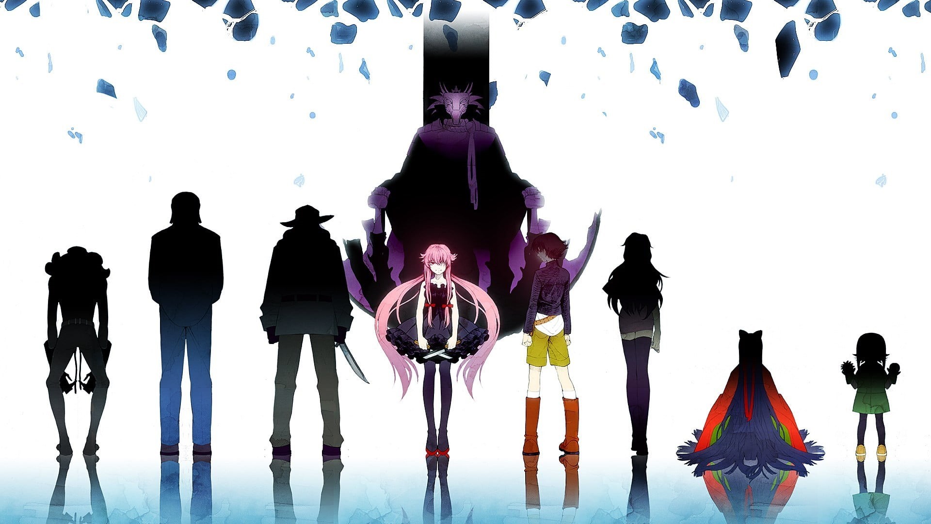 arts culture and entertainment, large group of people, crowd, rear view, leisure activity, Uryuu Minene, 1080P, winter sport, Deus Ex Machina, men, Gasai Yuno, HD Wallpaper