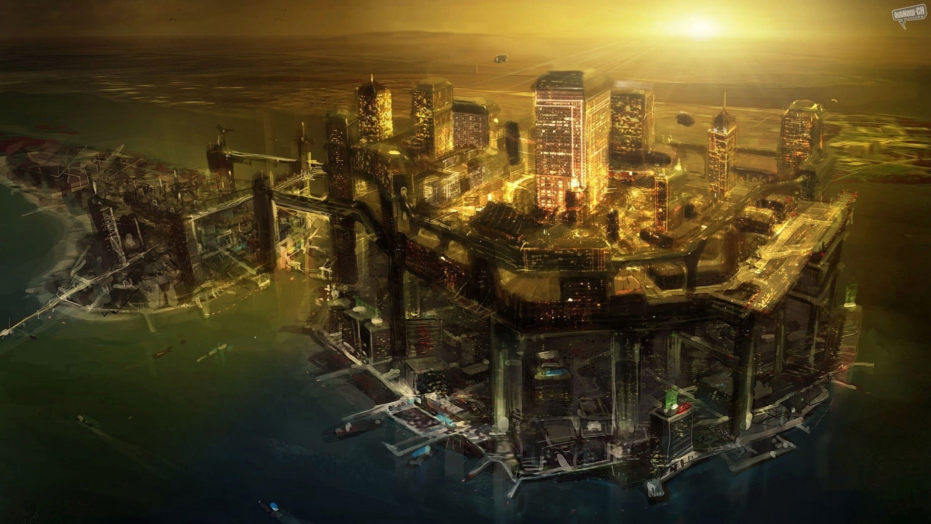 concept art, video games, 1080P, Deus Ex: Human Revolution, HD Wallpaper