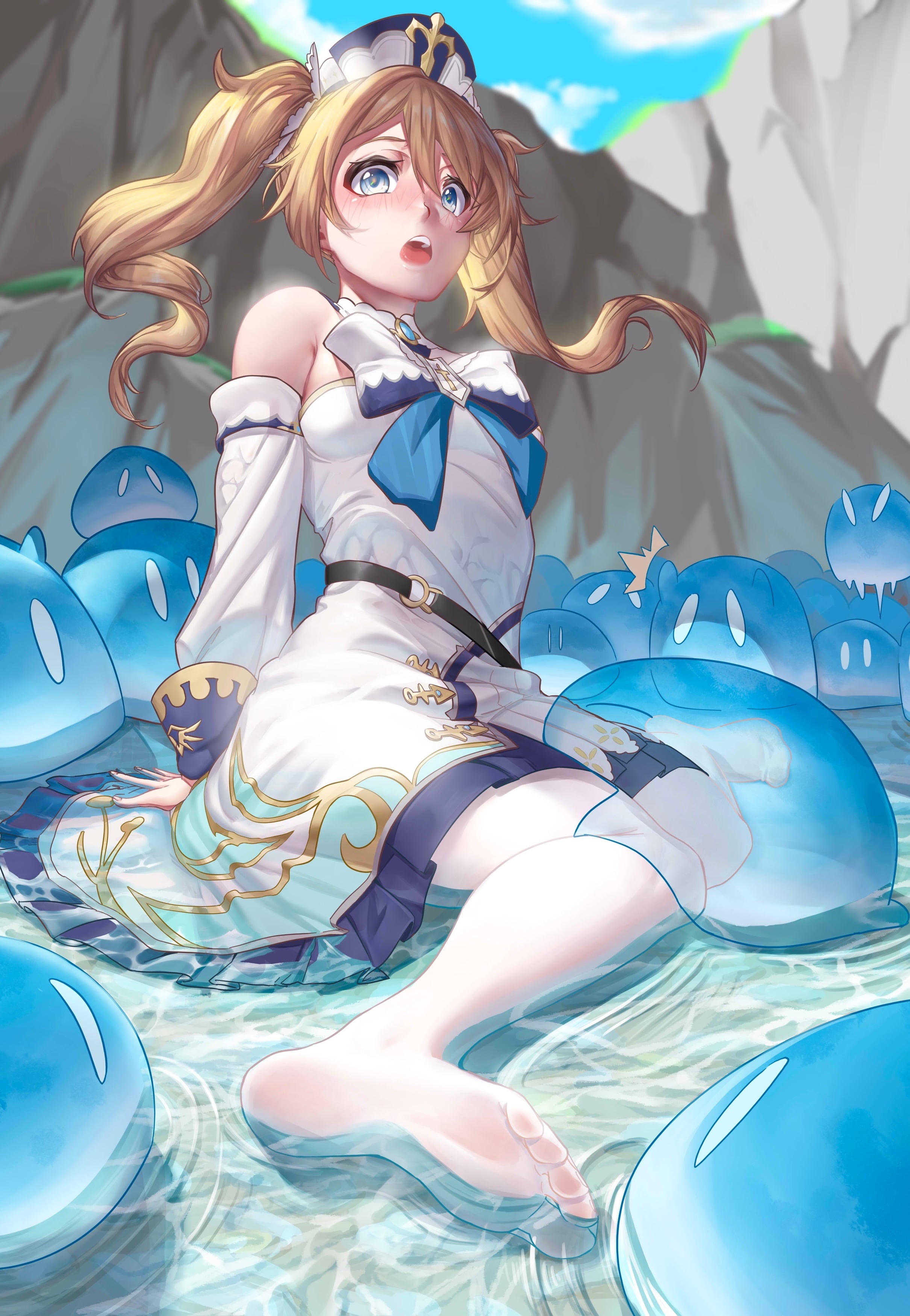 2K, barbara (genshin impact), anime girls, Genshin Impact, Phone HD Wallpaper