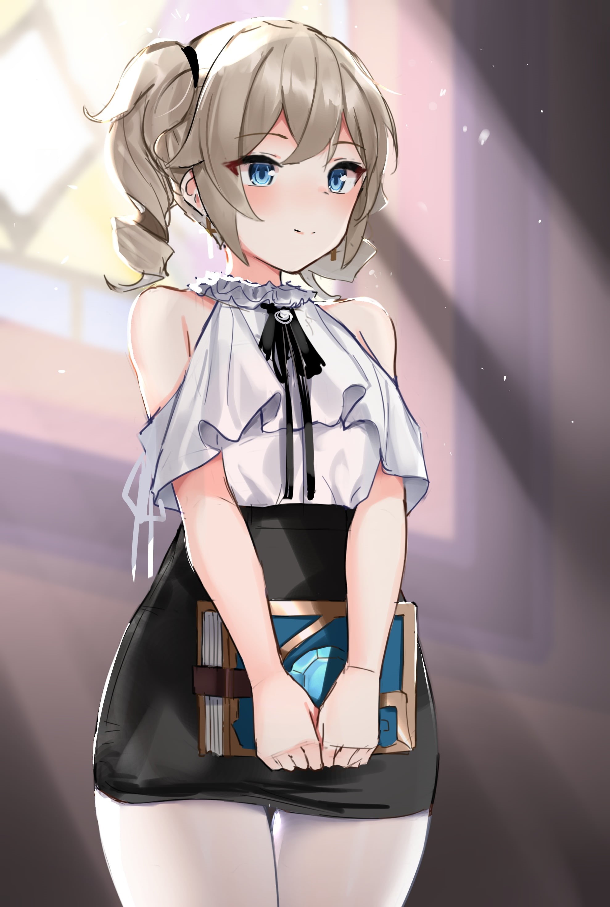 barbara (genshin impact), thighs, anime girls, Genshin Impact, 2K, Phone HD Wallpaper