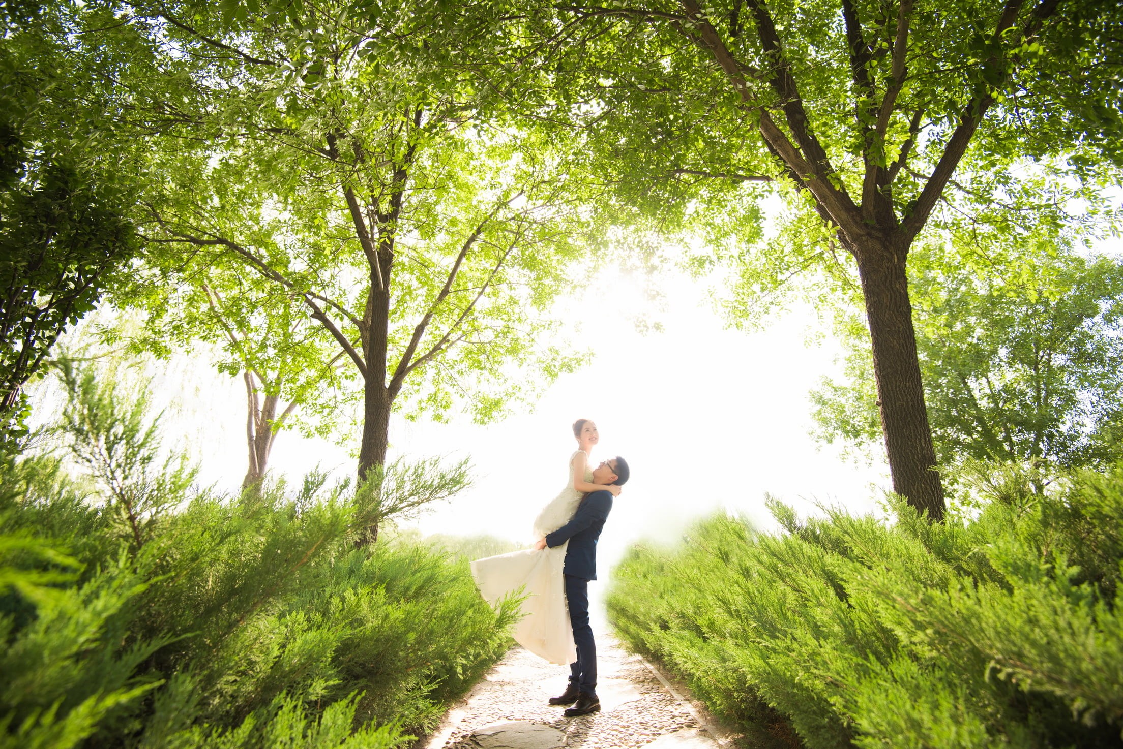 full length, young women, tree, leisure activity, plant, women, one person, green color, casual clothing, walking, land, outdoors, growth, day, 1080P, HD Wallpaper