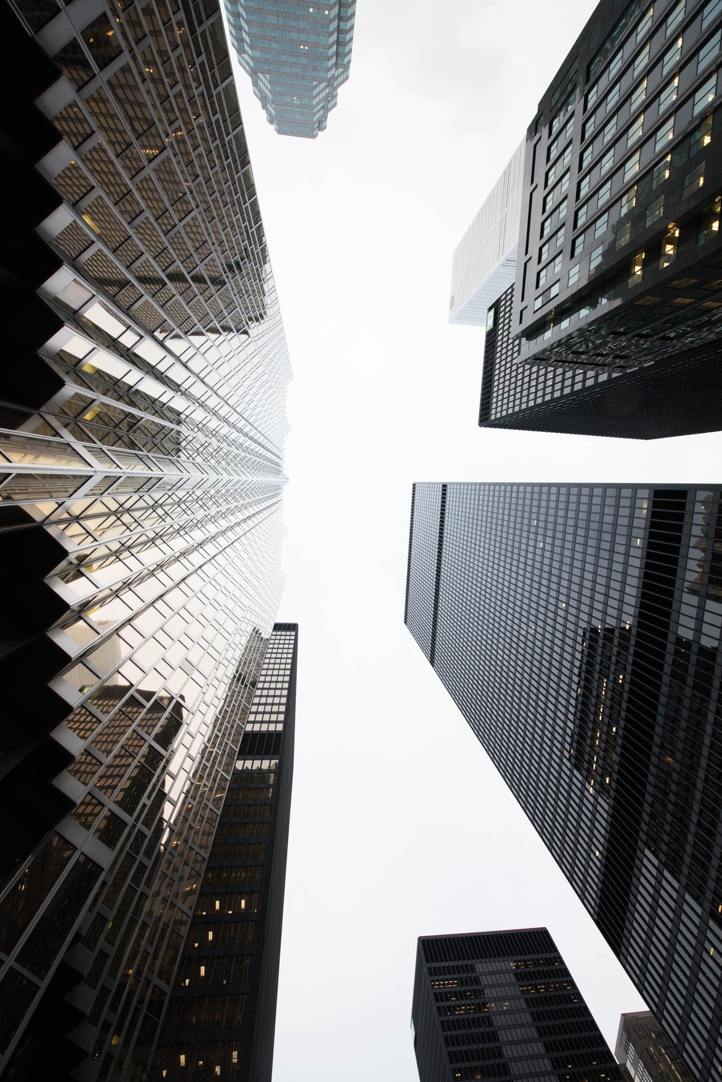 yellow, looking up, sky, windows, office building exterior, bright, no people, built structure, city, urban, skyline, low angle view, canada, tower, reflection, Phone HD Wallpaper