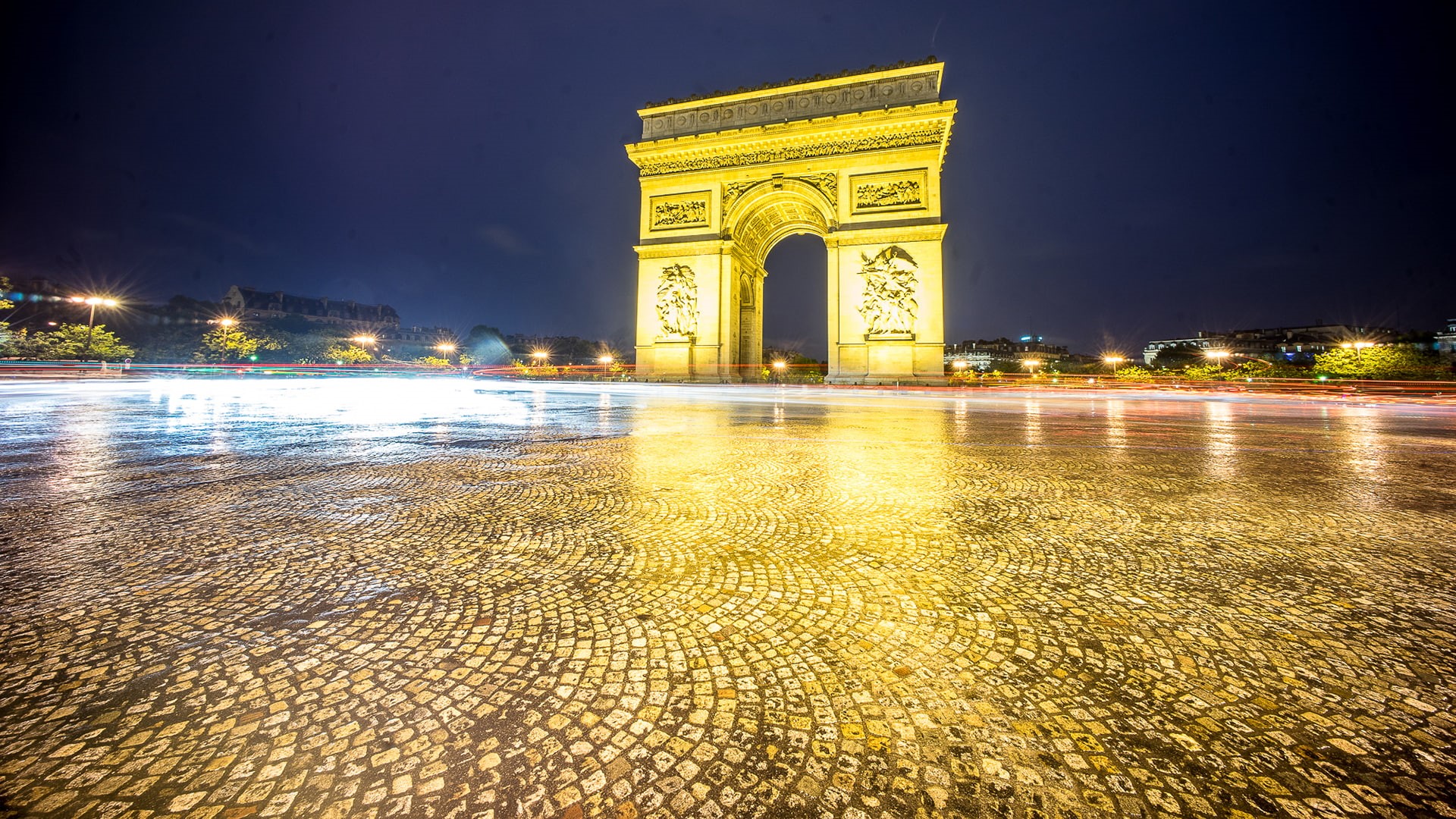arc, timelapse, architecture, triomphe, de, night, 1080P, hd, paris, HD Wallpaper