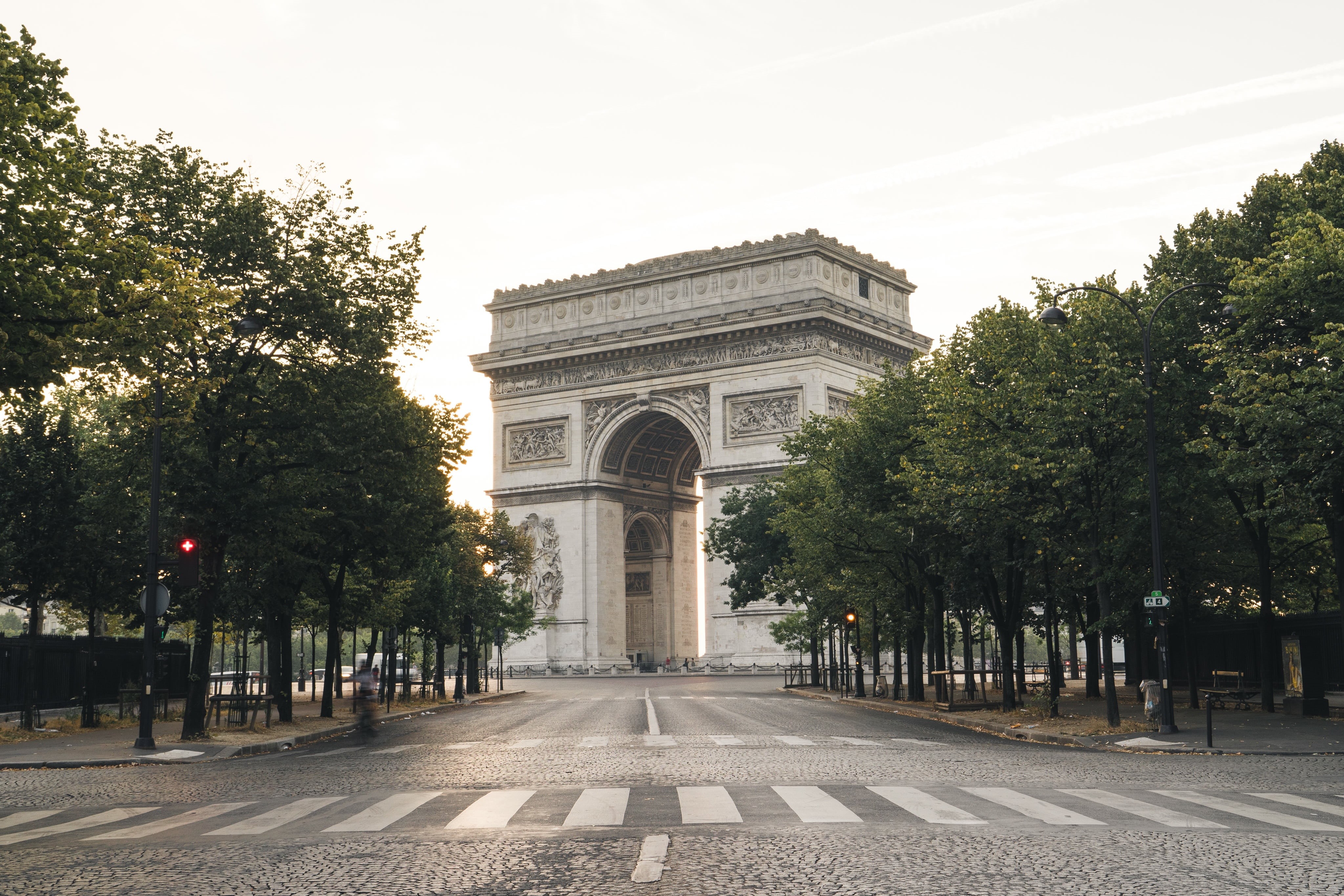 pedestrian, sky, travel, architecture, monument, building, building exterior, tree, neo-classical, the way forward, 4K, incidental people, paris, plant, HD Wallpaper