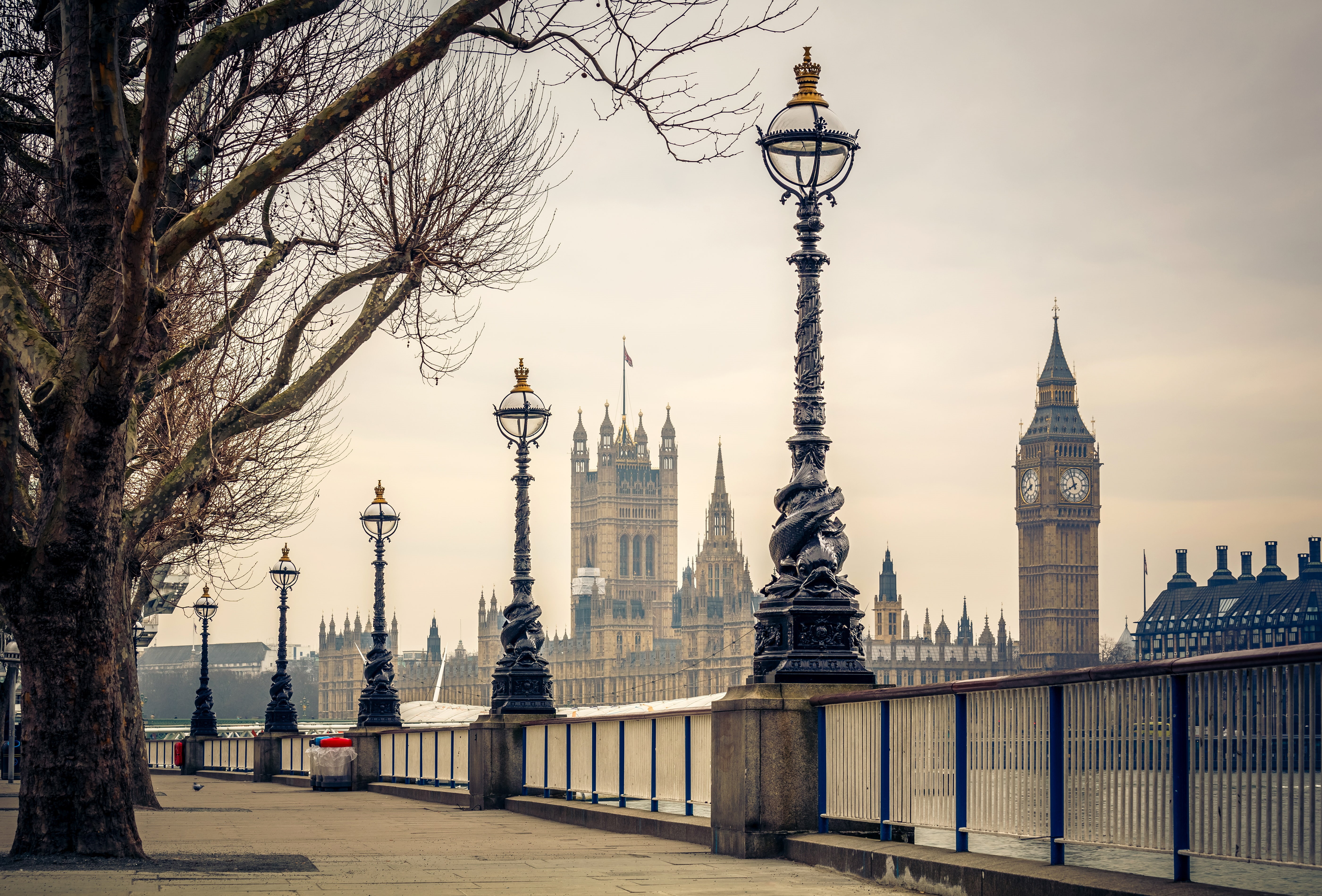 Palaces, Monument, Palace Of Westminster, London, United Kingdom, Big Ben, Lamp Post, 5K, HD Wallpaper