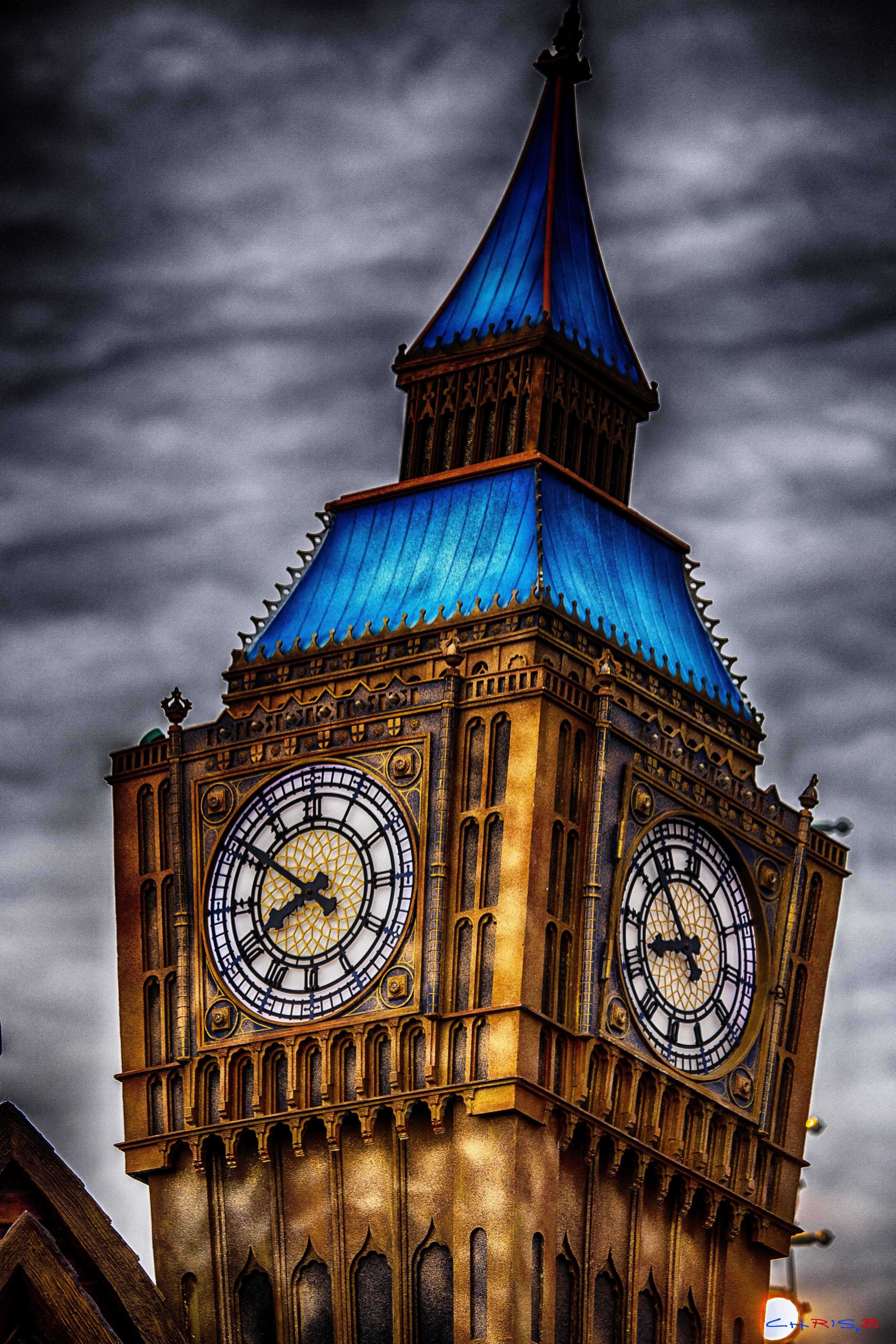 ornate, building, Euro Disney, cloud - sky, travel destinations, tower, travel, low angle view, government, Disney, spire, clock face, clock, HDR, dusk, Phone HD Wallpaper