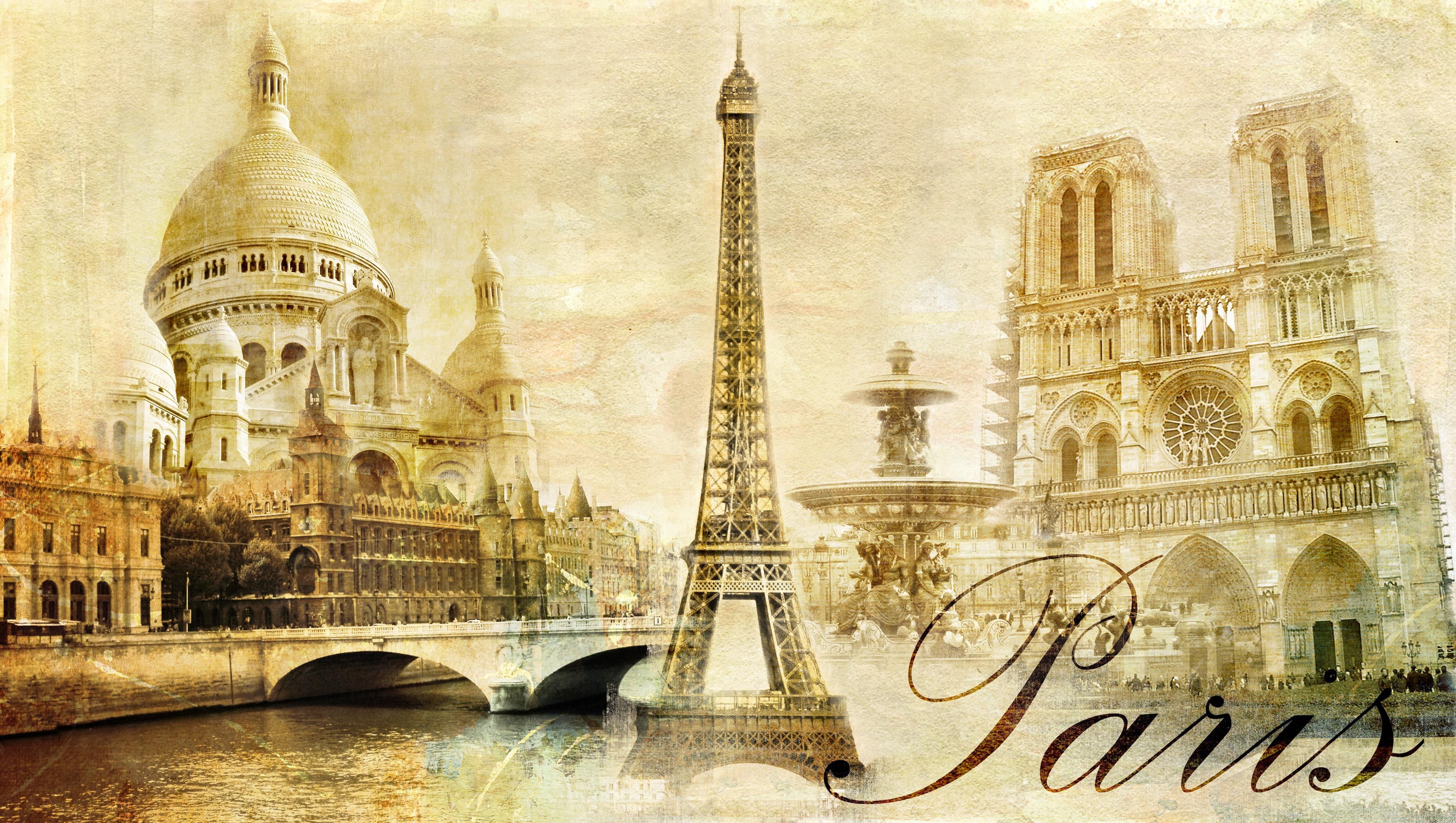 gothic style, travel Destinations, religion, bridge, urban Scene, travel, the past, cityscape, paris, connection, sepia Toned, famous Place, poter, tourism, HD Wallpaper
