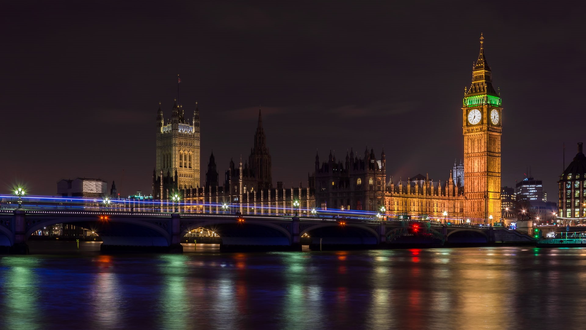 ben, big, london, city, lights, night, big ben, urban, 1080P, HD Wallpaper