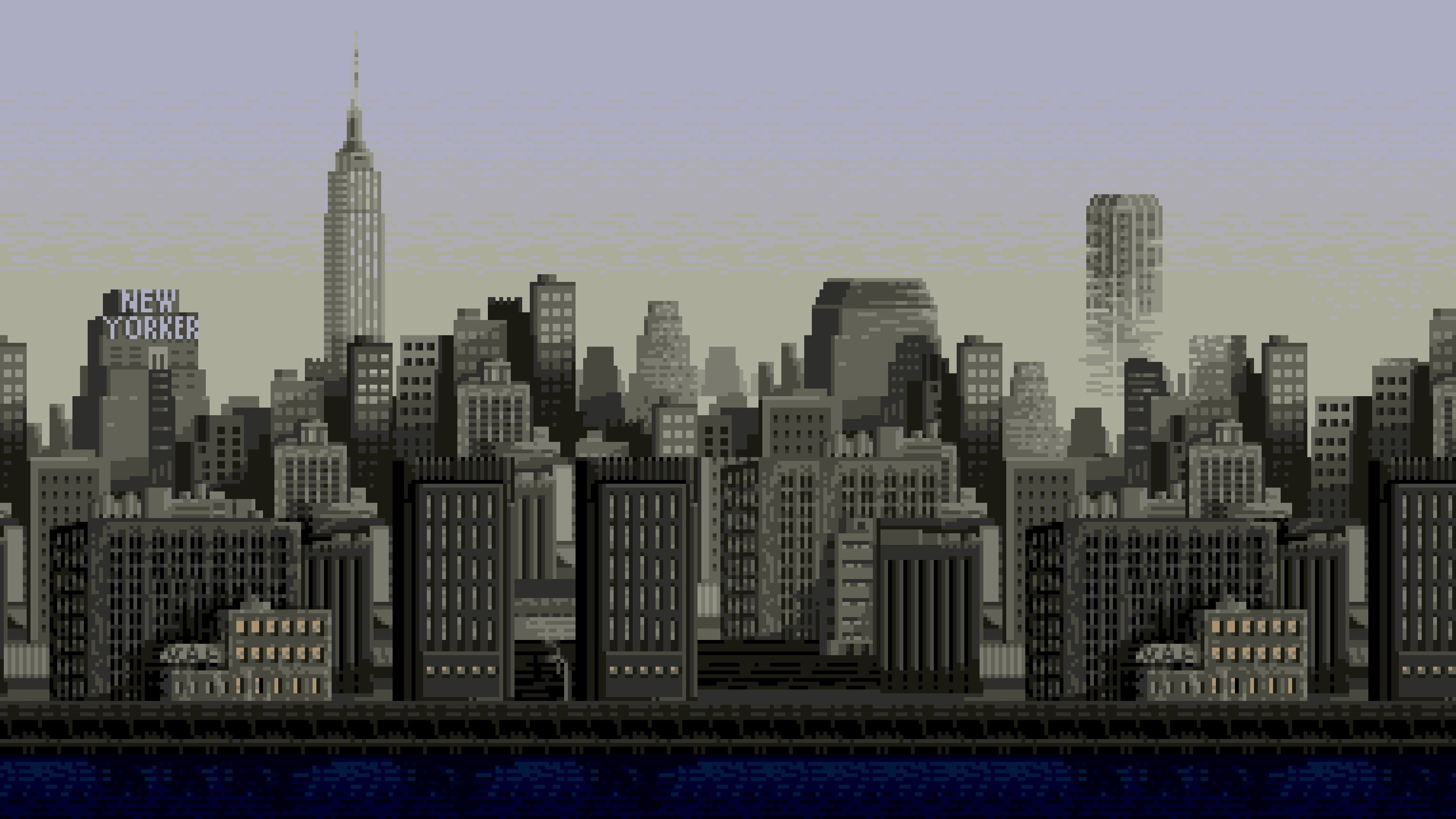 8Bit, New York, The city, Retro, 2K, New York City, Building, 8 Bit, Bit, HD Wallpaper