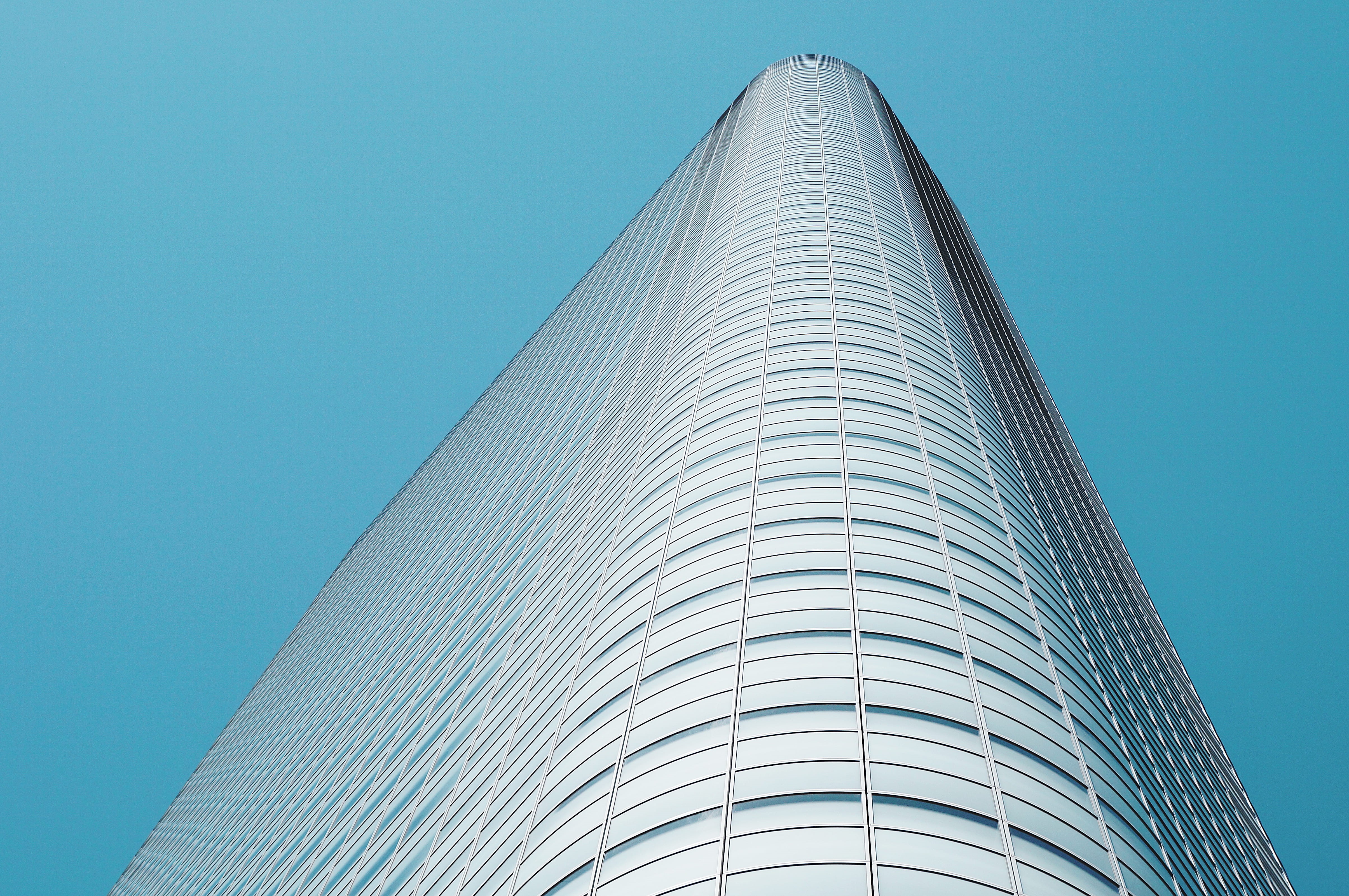 sky, architecture, futuristic, photography, building Exterior, city, building, office, 4K, built Structure, skyscraper, high, modern, low, downtown District, HD Wallpaper