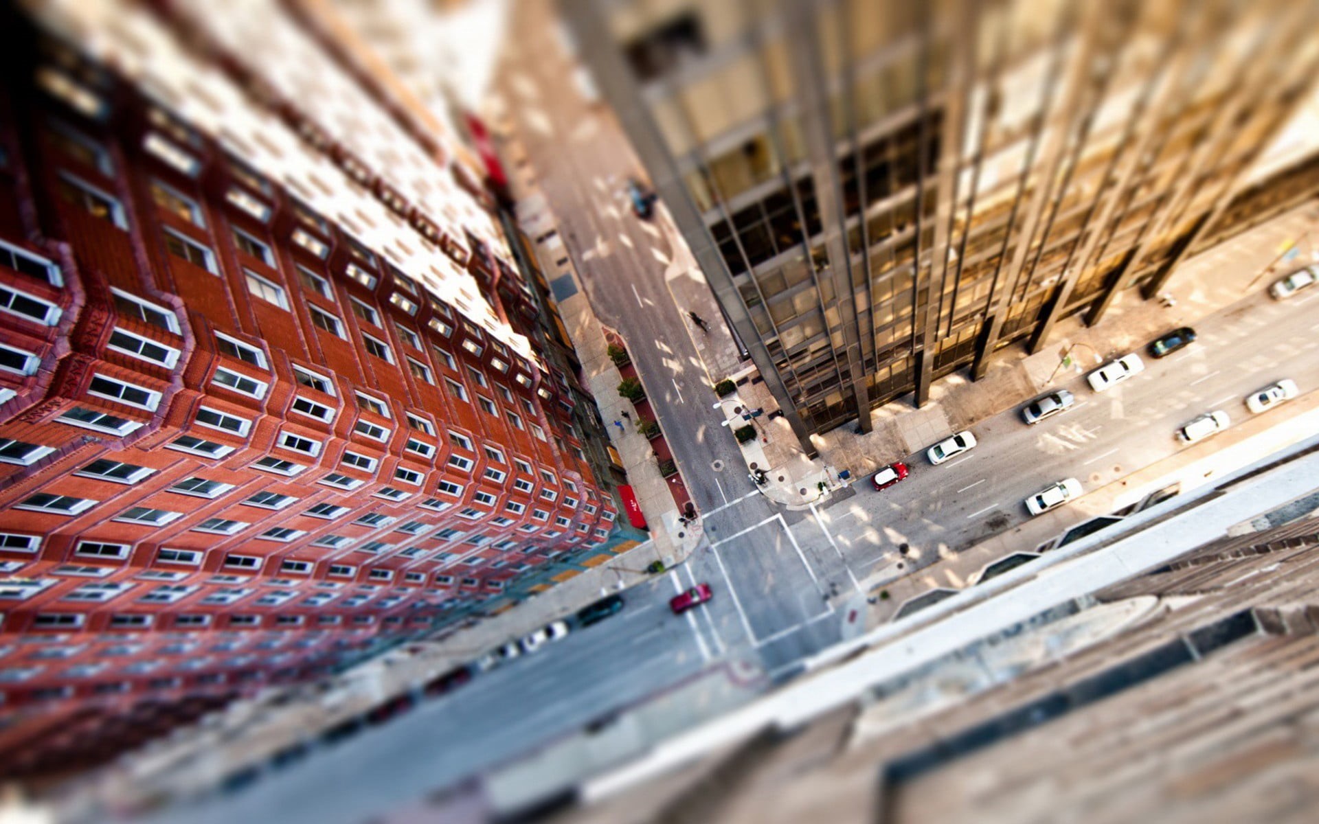 new York State, tilt shift, lot, industry, city Life, modern, city, downtown District, 1080P, no People, blurred, travel, road, built Structure, steel, HD Wallpaper