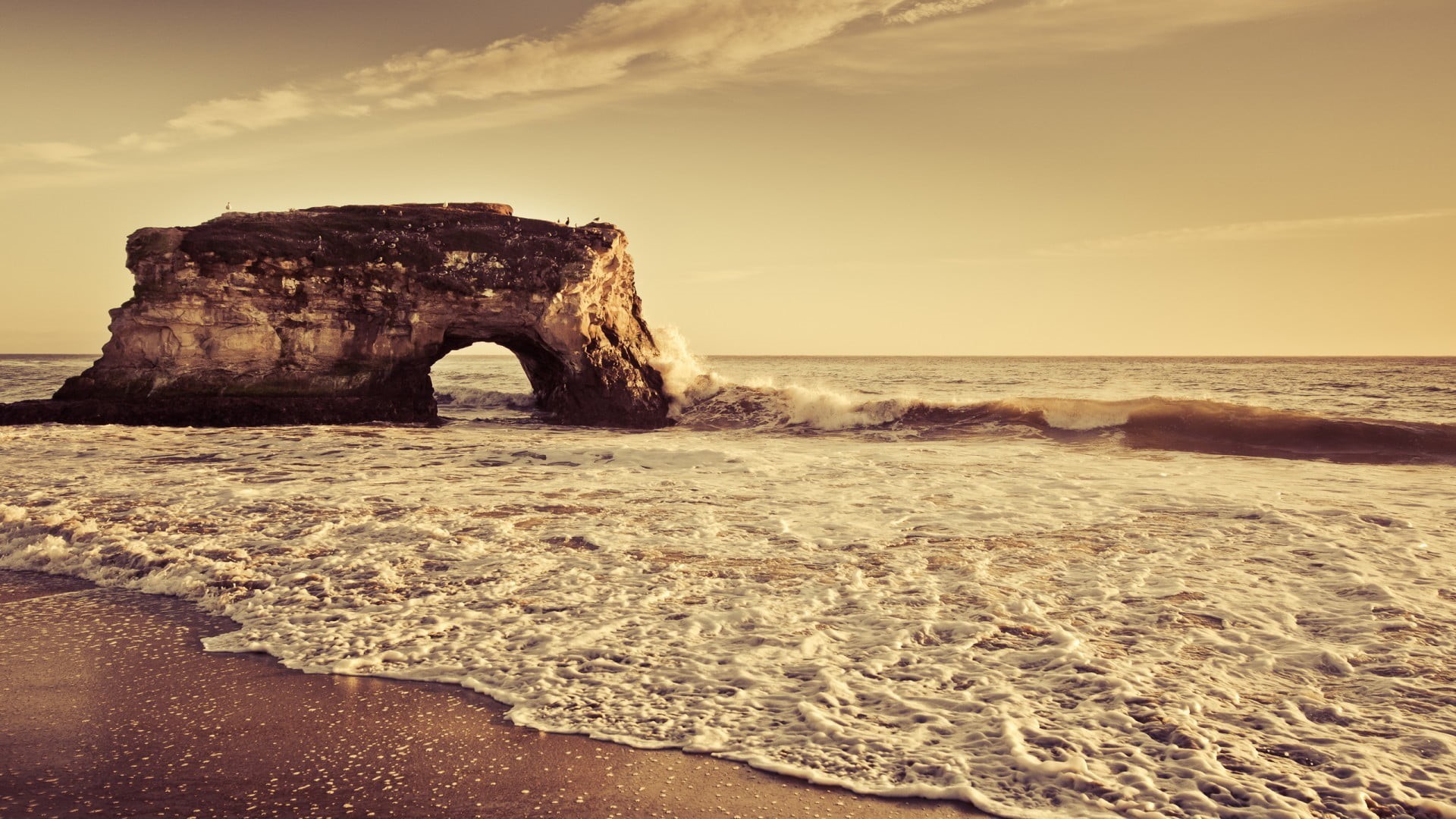 formation, blue, horizon Over Water, stone - Object, no People, sunrise - Dawn, outdoors, land, solid, clouds, waters Edge, sea, rock formation, portugal, HD Wallpaper
