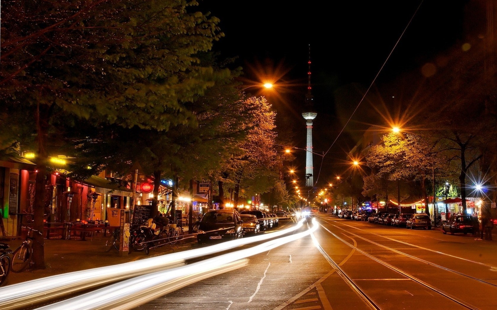 night, berlin, germany, 720P, HD Wallpaper