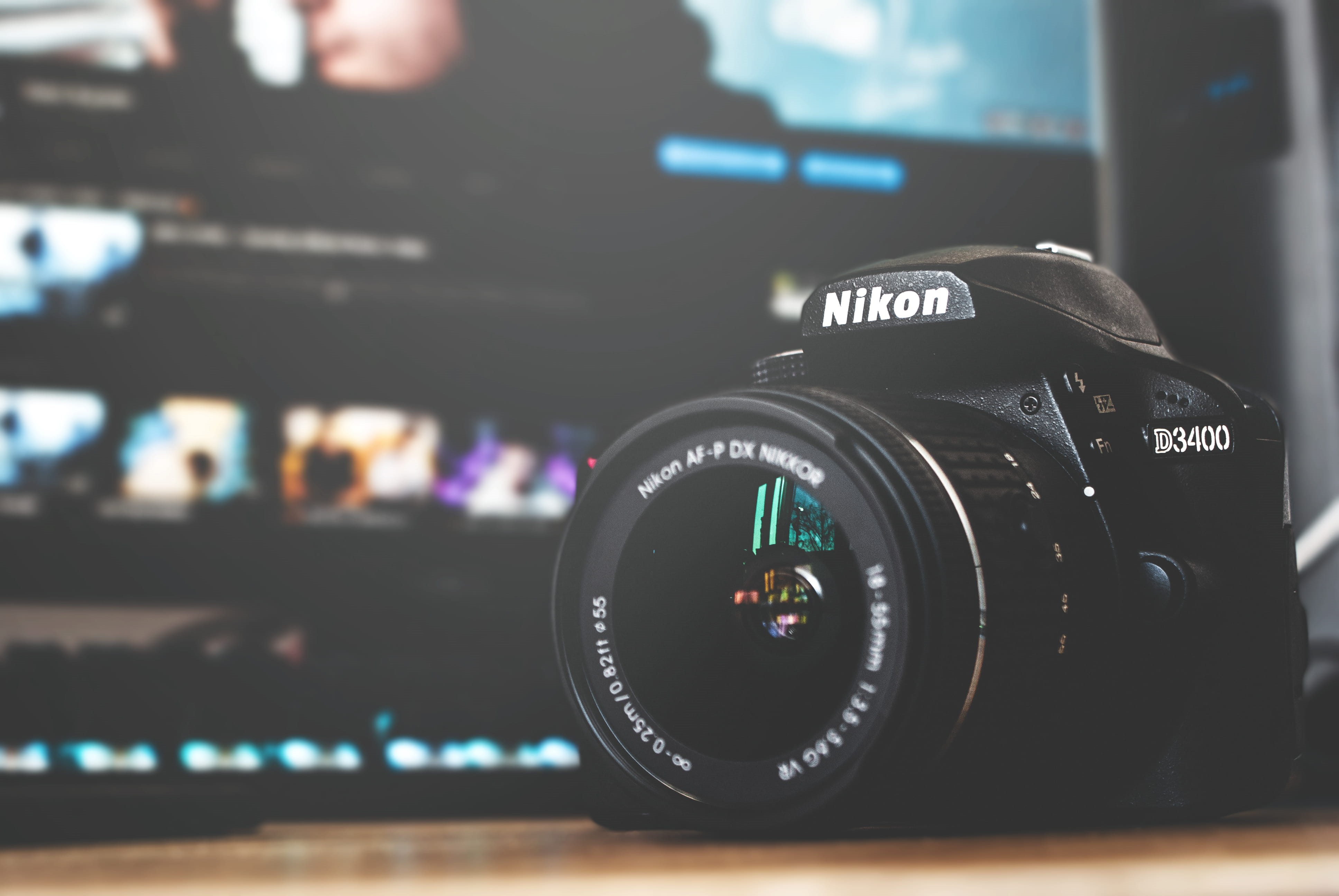 brown, technology, camera, photography themes, d, white, digital camera, desktop, electronics, plant, black color, text, screen, day, youtube, camera lens, HD Wallpaper