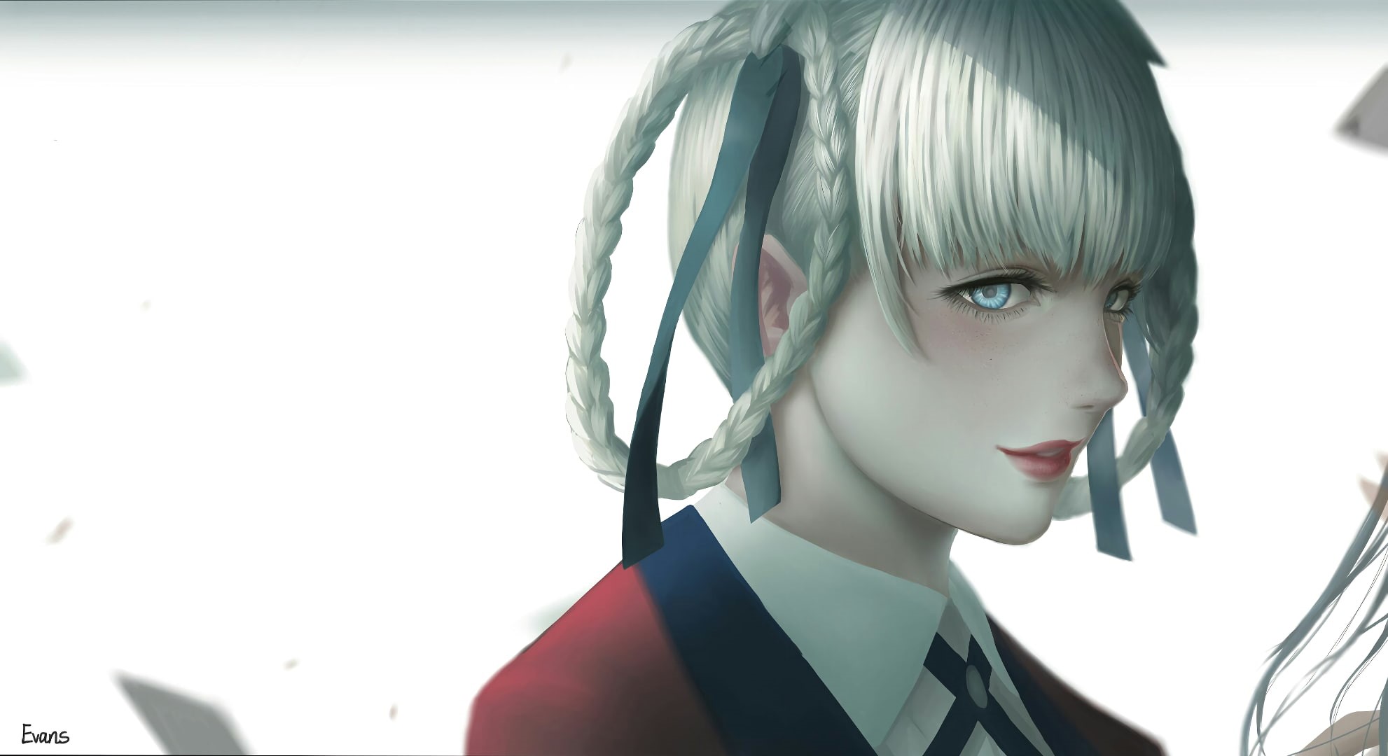 close-up, 1080P, young adult, fashion, blond hair, Kakegurui, real people, one person, young women, anime girls, bangs, looking at camera, beauty, anime, HD Wallpaper