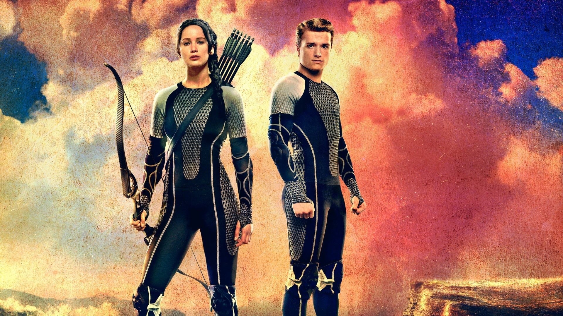 communication, everdeen, millark, young adult, peeta, outdoors, adult, young men, women, casual clothing, men, 1080P, two people, togetherness, couple - relationship, HD Wallpaper