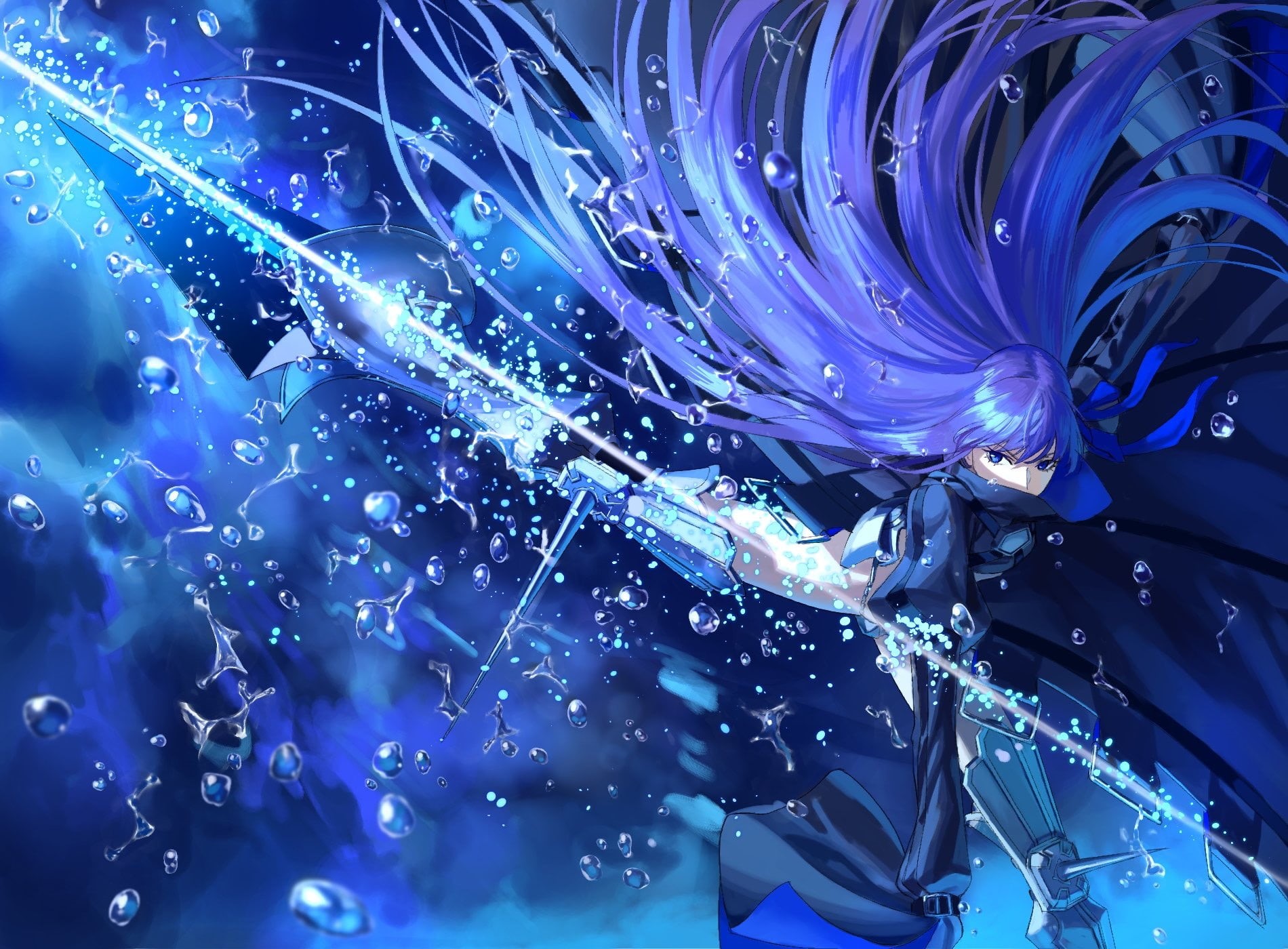 purple hair, anime girls, 720P, anime, long hair, Meltlilith, Fate/Grand Order, HD Wallpaper