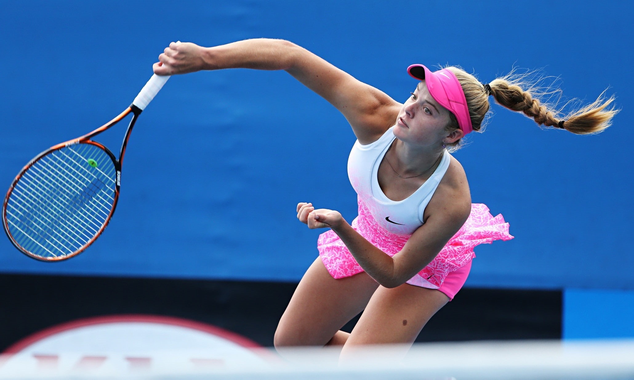 women, blonde, Katie Swan, 1080P, tennis player, sportswear, tennis, braids, HD Wallpaper