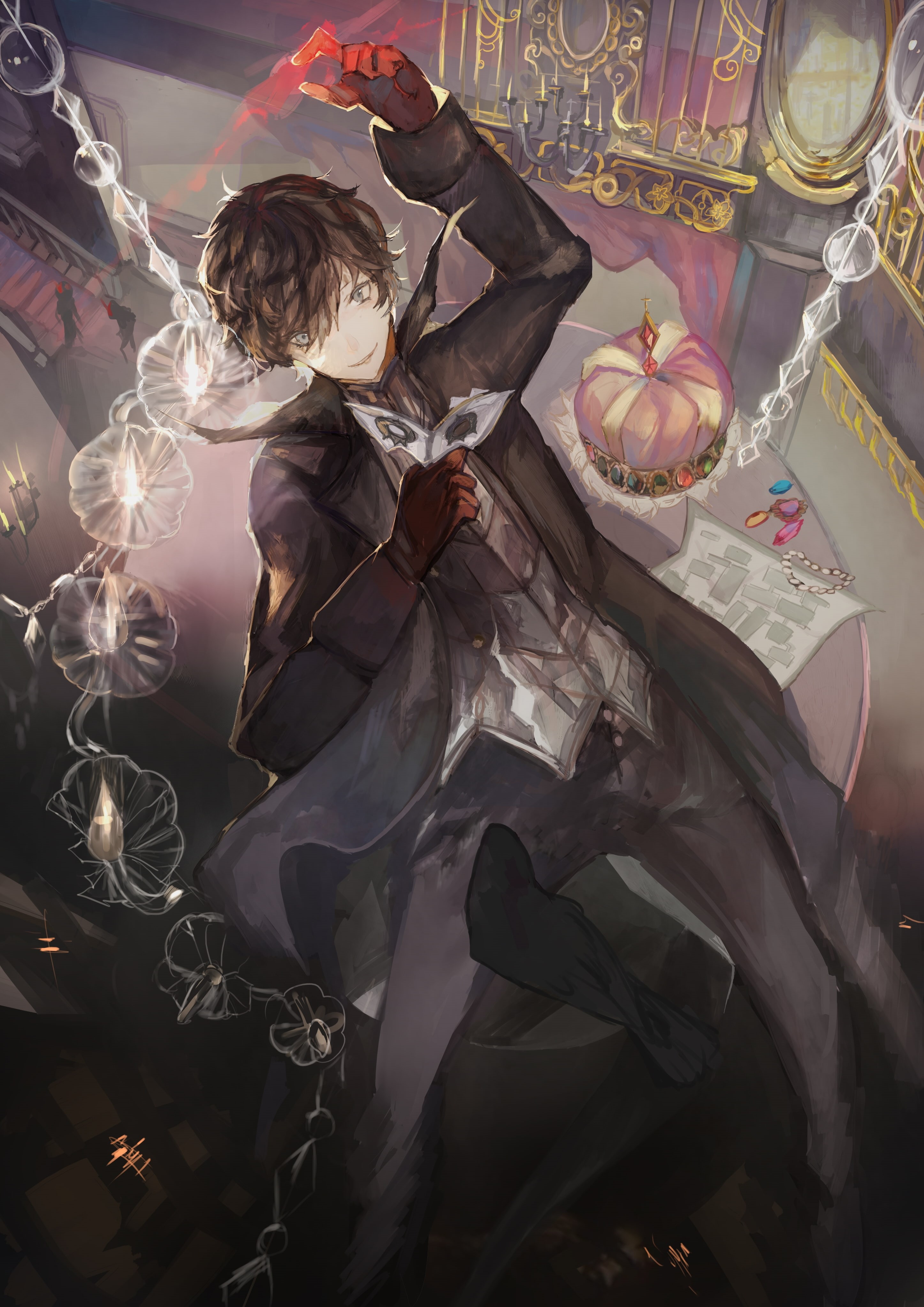clothing, adult, anime style games, female likeness, Anime, shin megami tensei: persona 5, silver colored, event, human representation, arts culture and entertainment, Phone HD Wallpaper