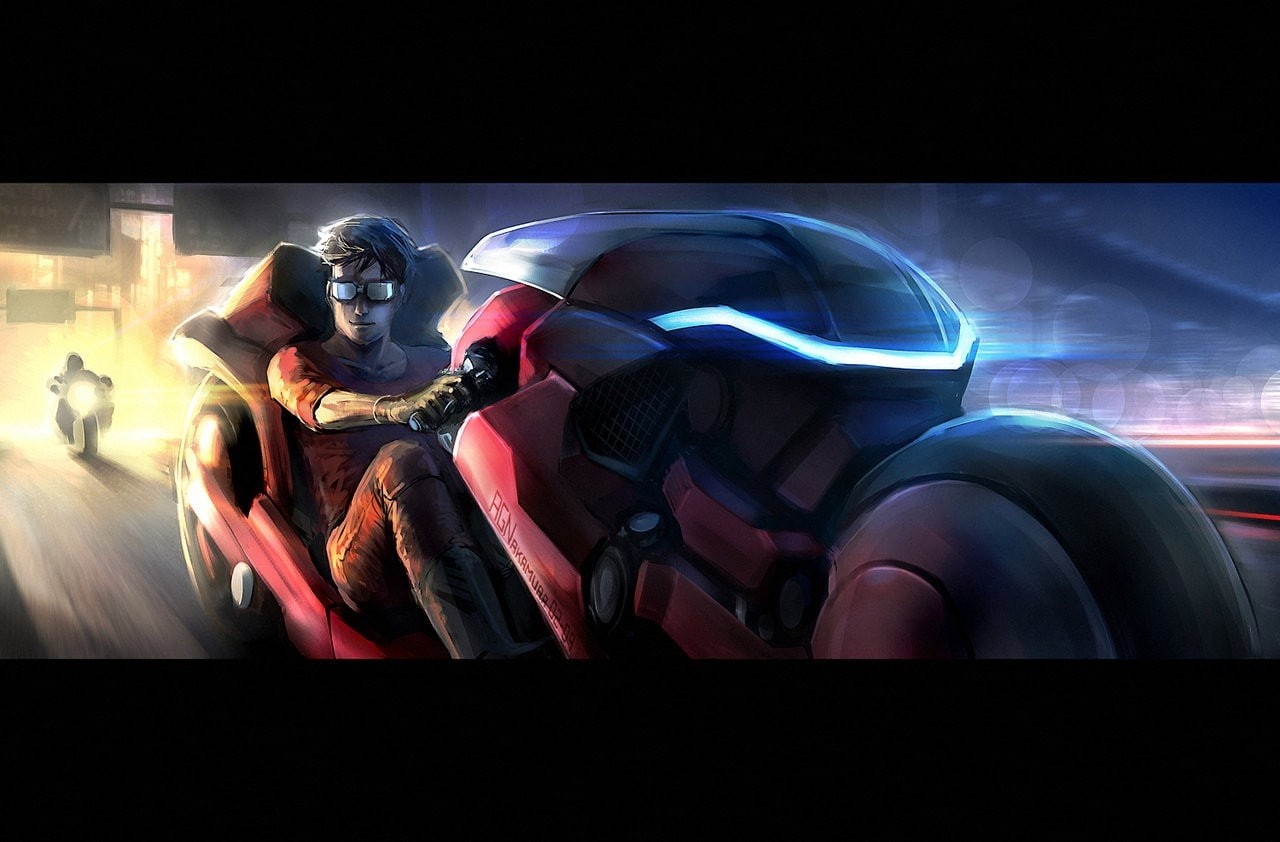 Akira, hd, 720P, japan, motorcycles, motor, fiction, science, art, anime, kaneda, HD Wallpaper