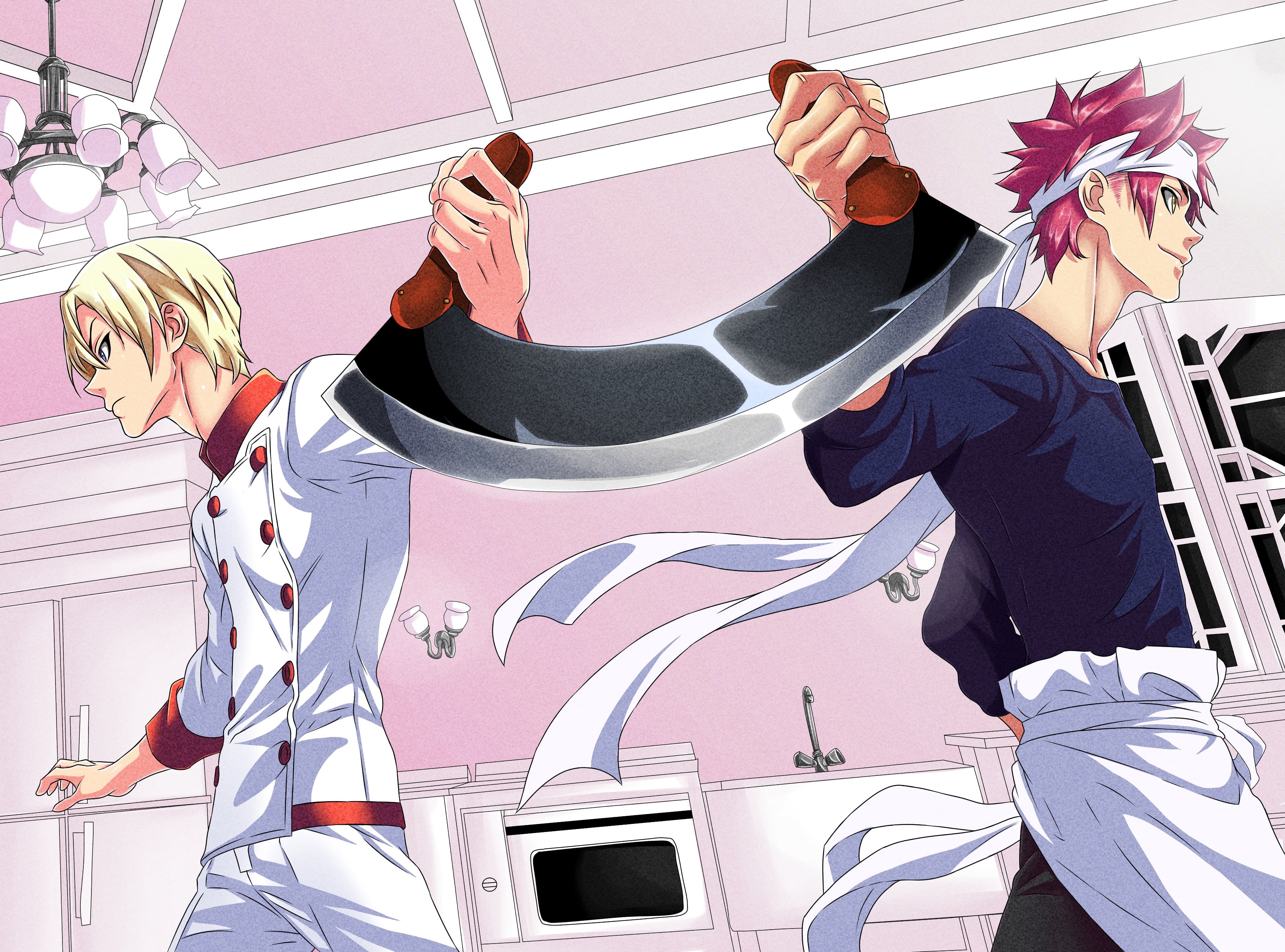 Takumi Aldini, Food Wars: Shokugeki no Soma, Anime, 2K, Sōma Yukihira, HD Wallpaper