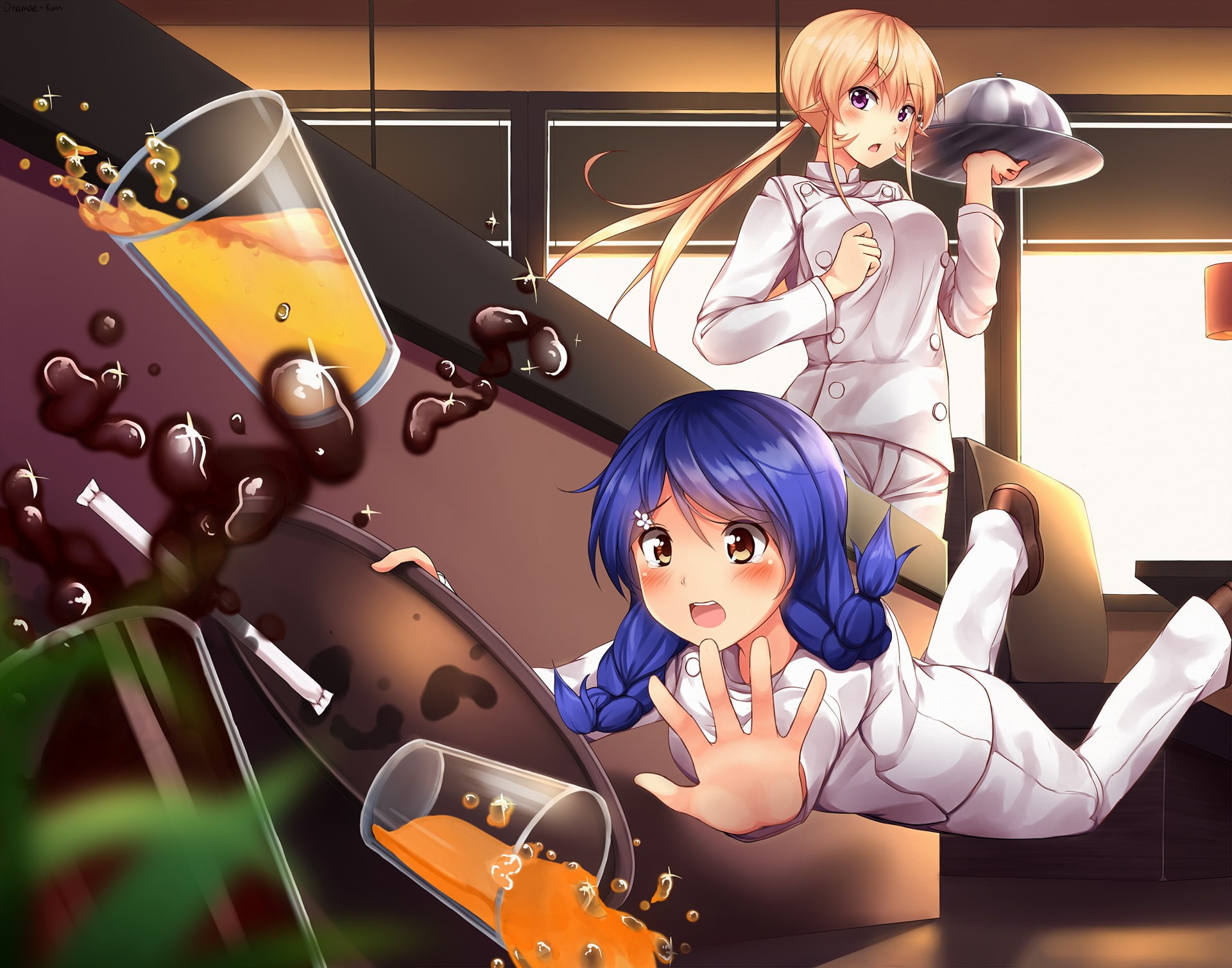 Shokugeki no Souma, anime, 1080P, Nakiri Erina, Tadokoro Megumi, HD Wallpaper