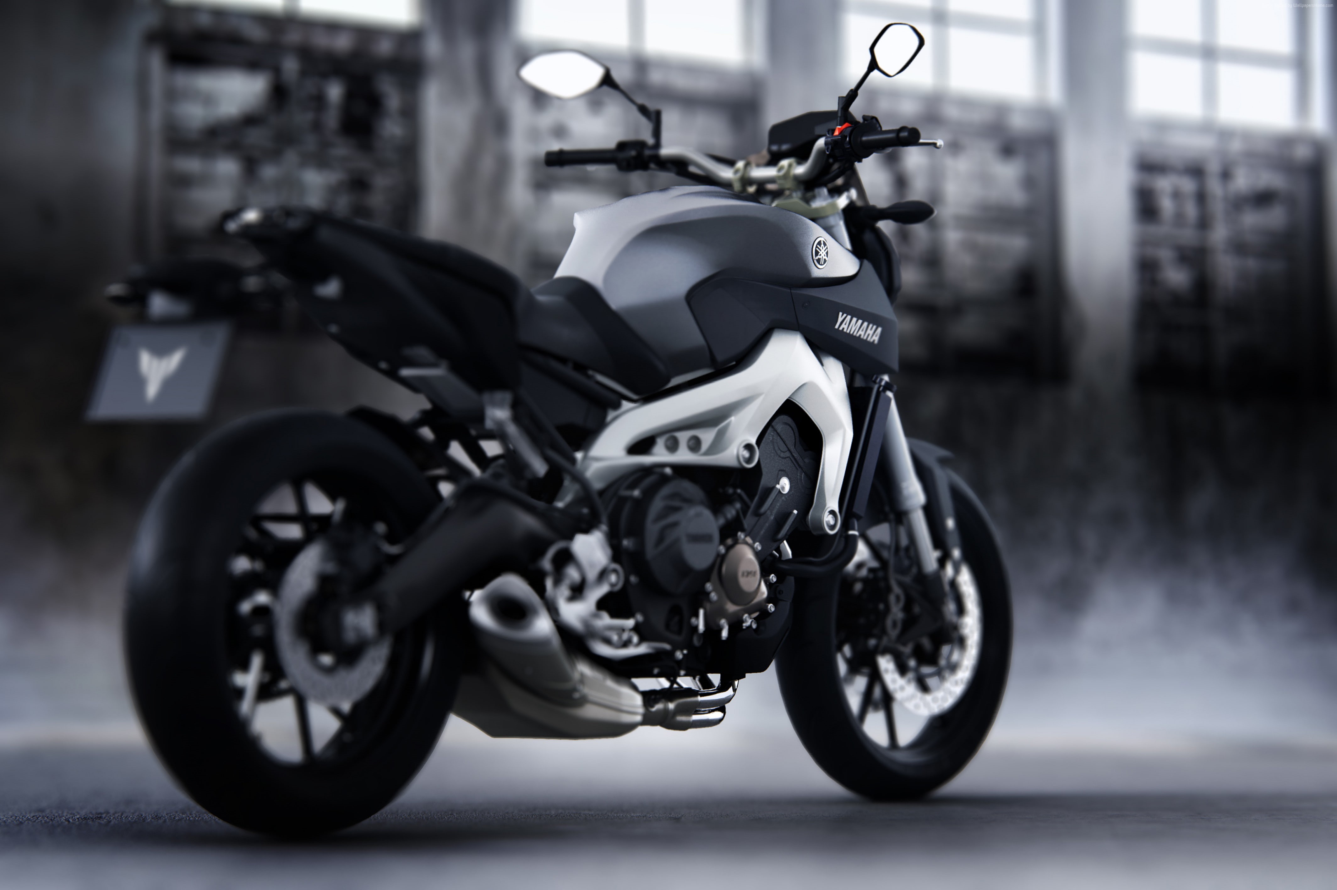 bicycle, close-up, stationary, Yamaha MT-09, city, rent, day, sport, wheel, 4K, test drive, land vehicle, bike, racing, helmet, road, side view, motor scooter, HD Wallpaper