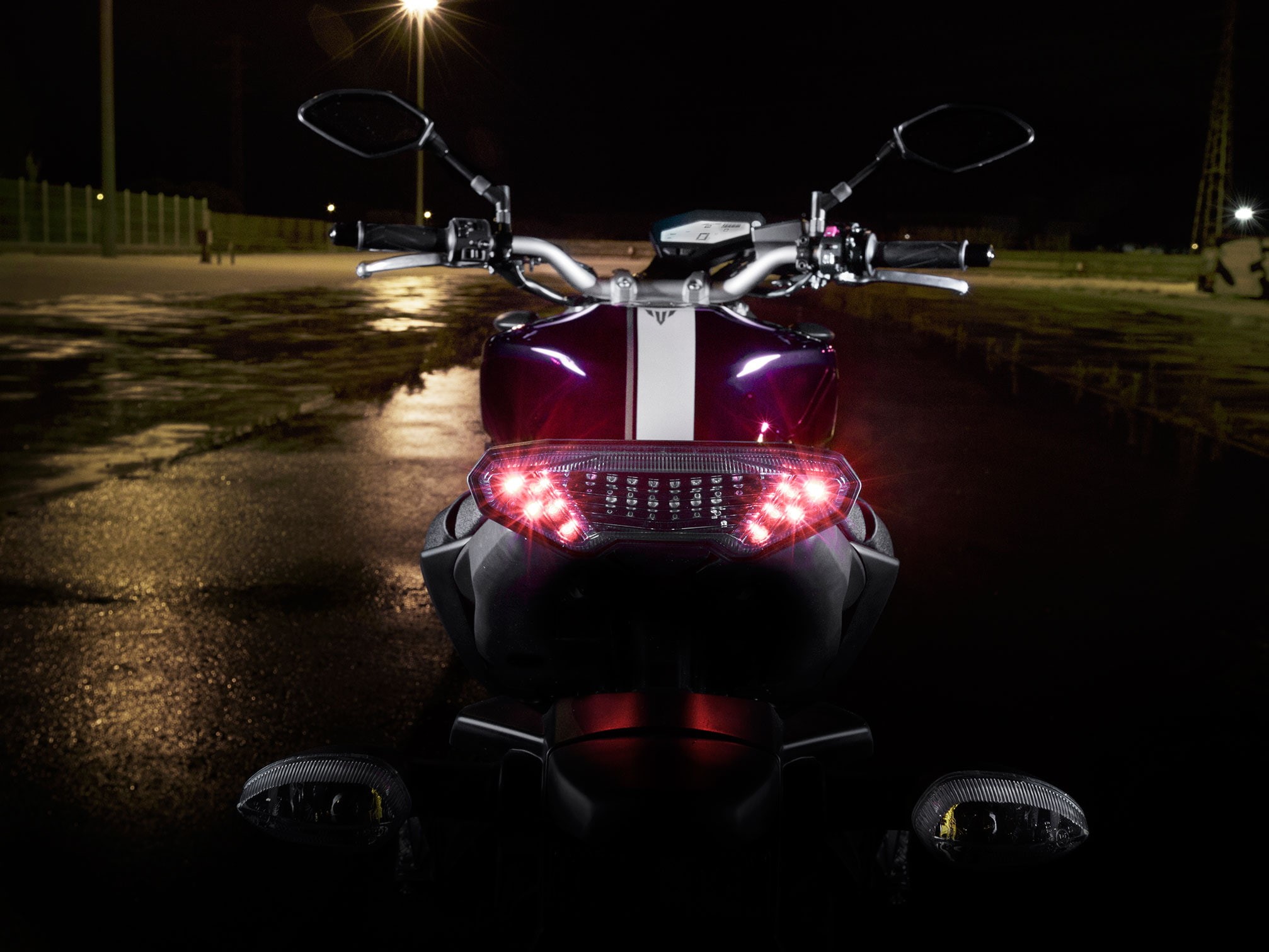 1080P, bokeh, motorbike, yamaha, bike, 2014, lights, mt 09, HD Wallpaper
