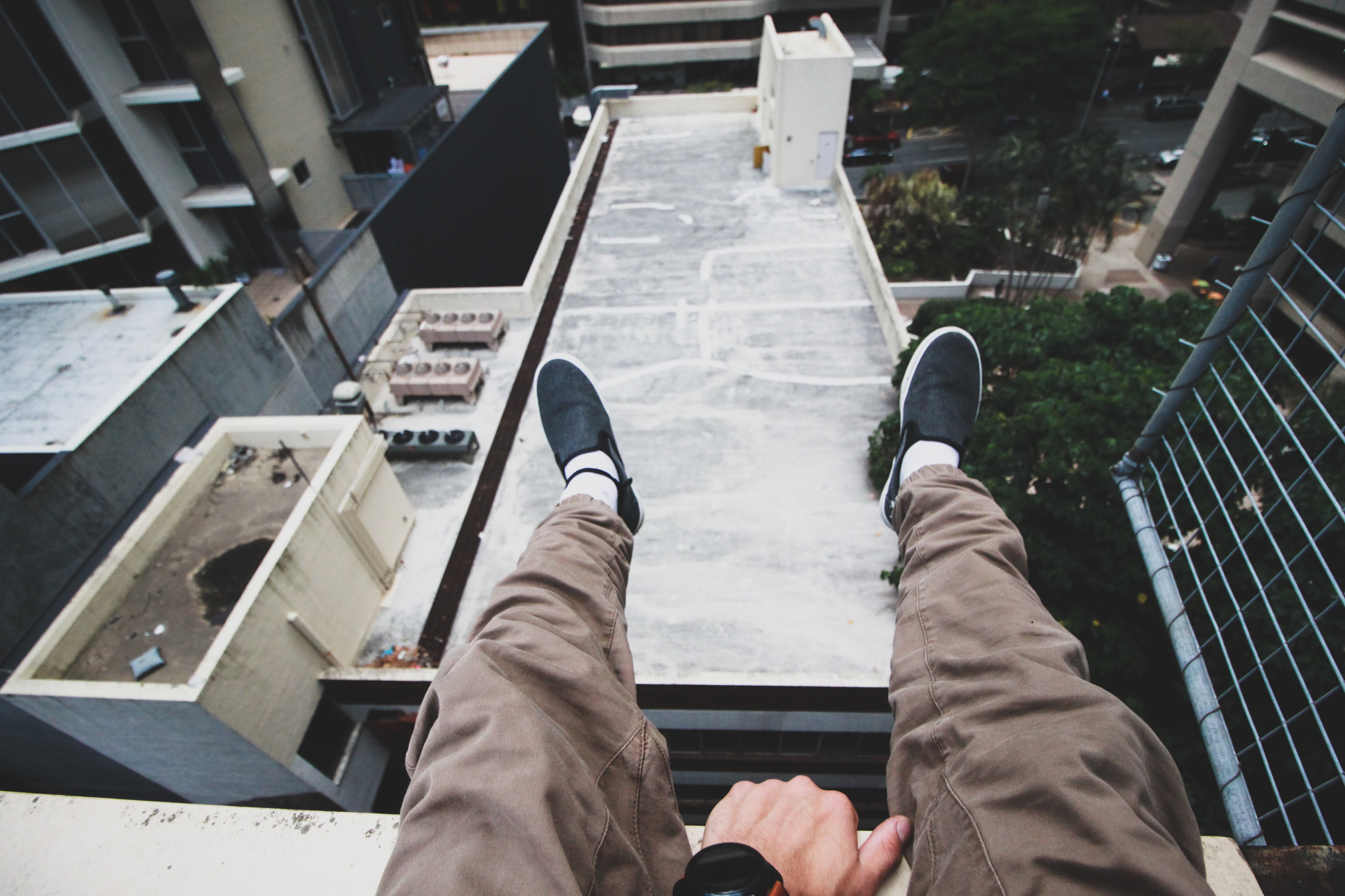 beach, cityscape, personal perspective, low section, body part, lifestyles, high angle view, unrecognizable person, day, outdoors, staircase, railing, men, HD Wallpaper