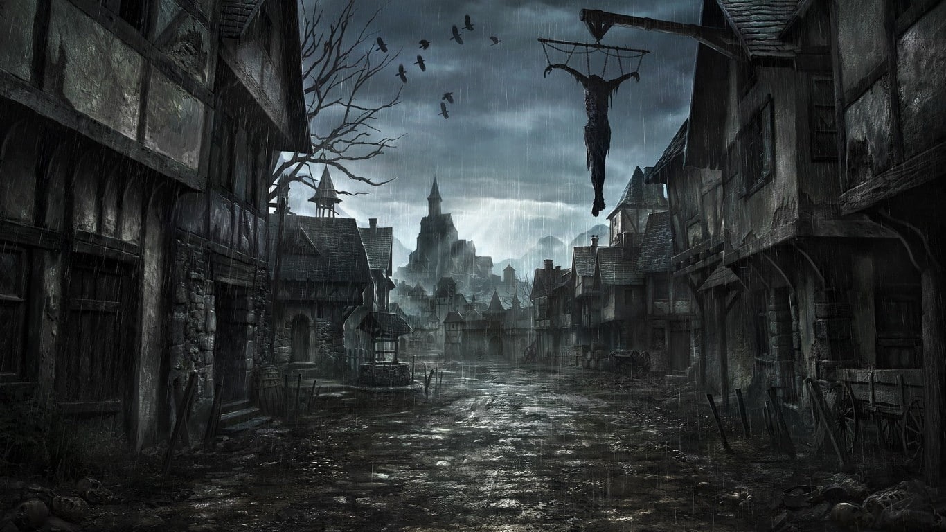 town, crow, rain, Bloodborne, 720P, Diablo, HD Wallpaper