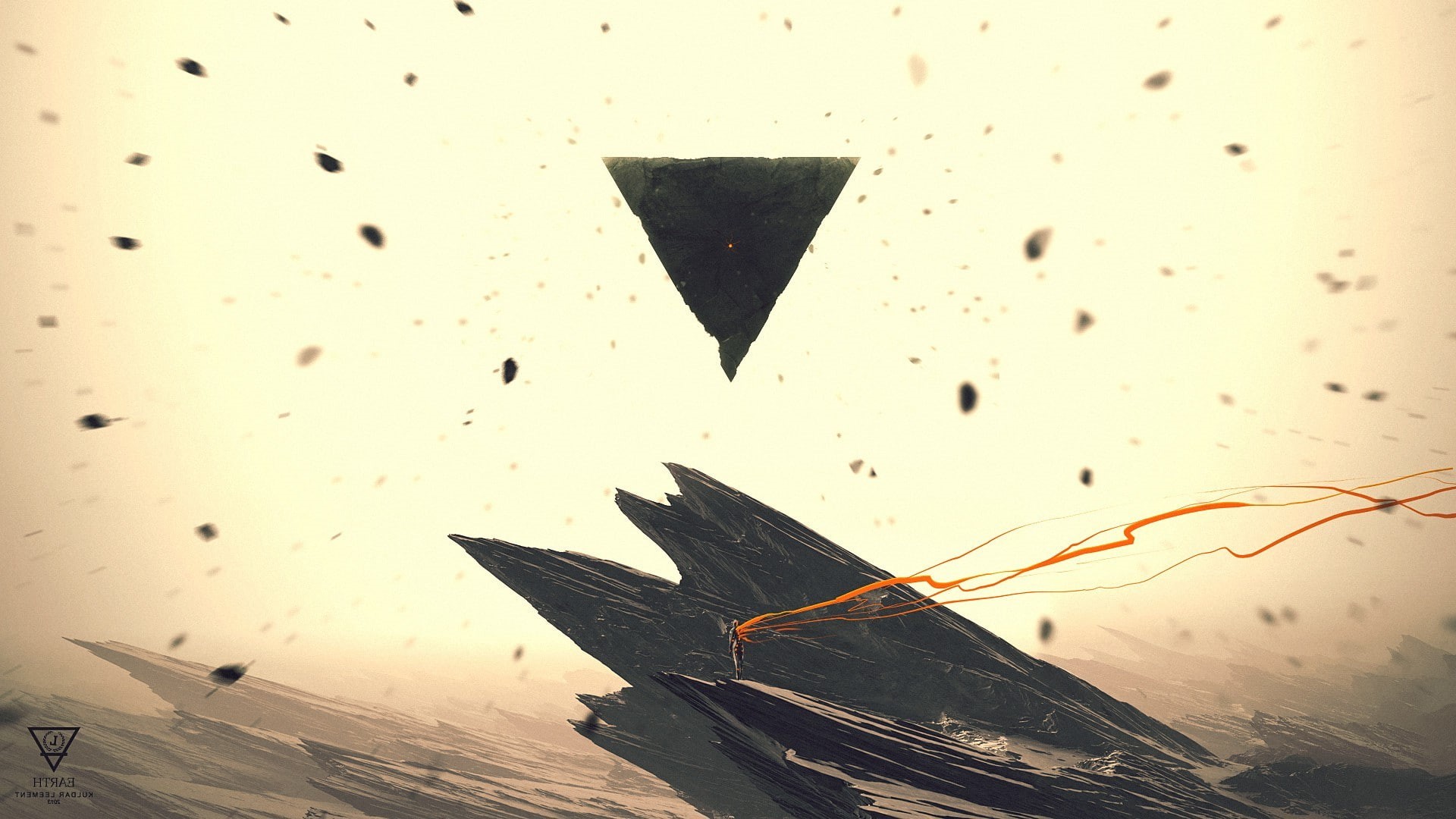 bird, nautical vessel, paper, drop, deviantart, art and craft, artwork, rock, 1080P, Kuldar Leement, close-up, focus on foreground, indoors, water, rain, HD Wallpaper