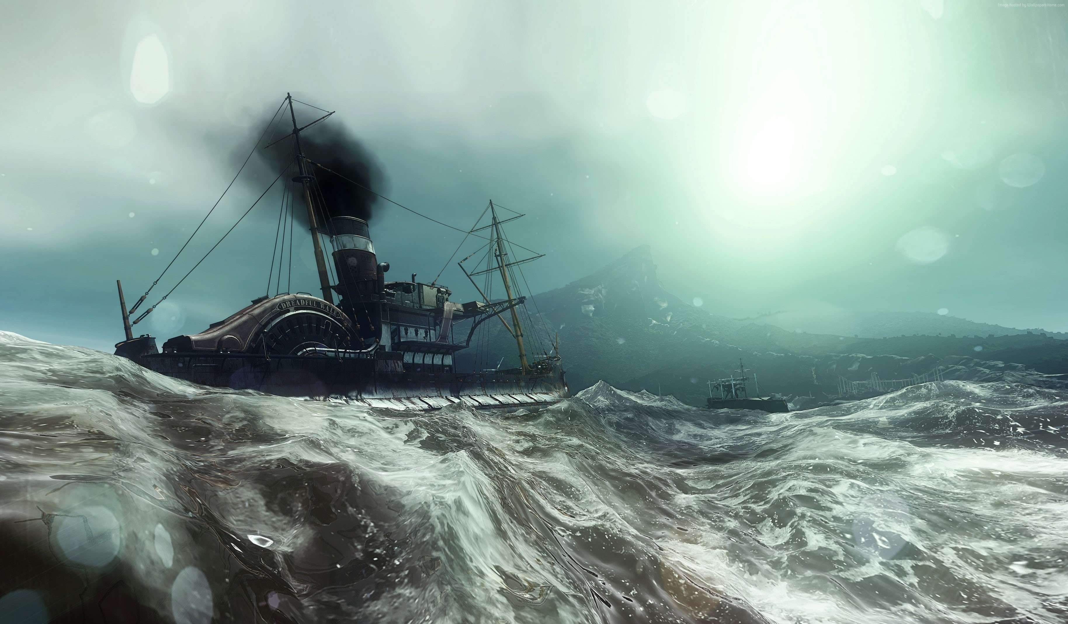 PlayStation 4, Xbox One, PS4, Dishonored 2, PC, best games of 2016, ship, 2K, HD Wallpaper