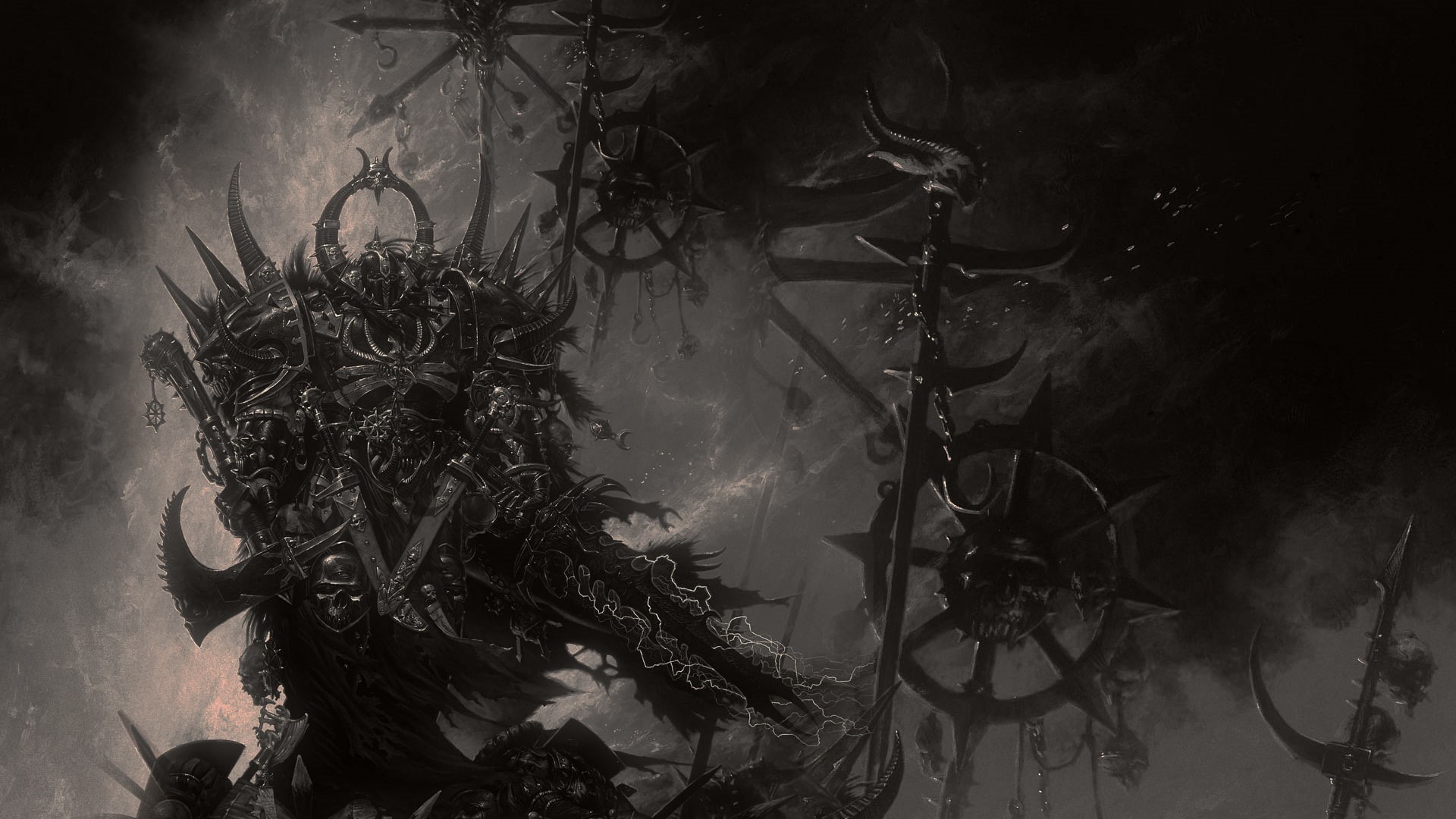1080P, warhammer, 40k, marines, k, space, bw, video games, hd, HD Wallpaper