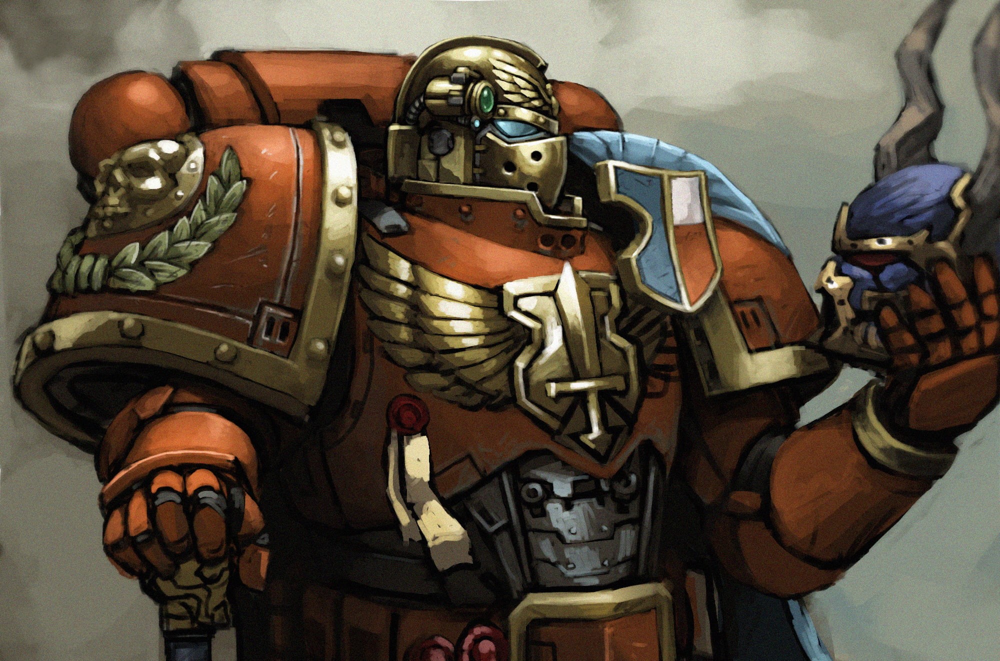 red, protection, robot, helmet, armed forces, human representation, astartes, clothing, government, military, Warhammer 40000, 1080P, security, safety, HD Wallpaper