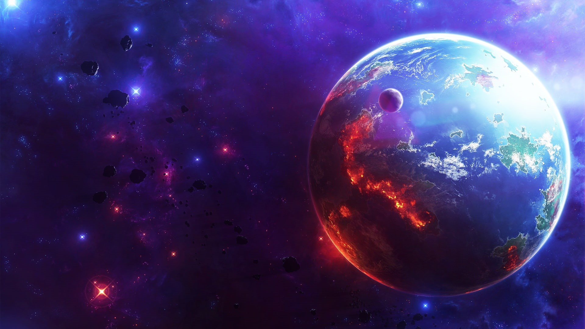 Catastrophes, 1080P, Explosions, Cosmic, HD Wallpaper