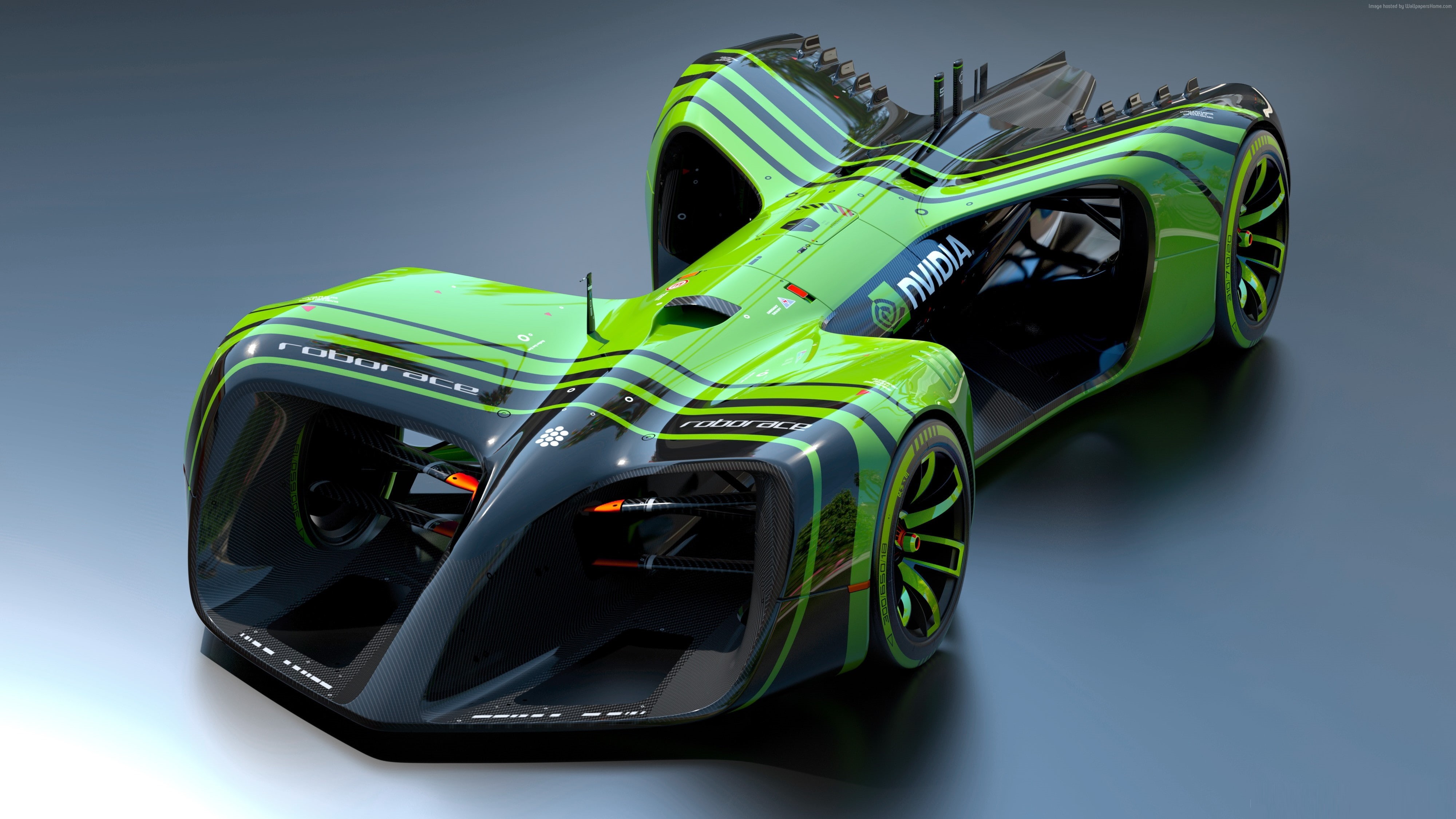 4K, futuristic, simple background, Cosmic Motors, Nvidia, CGI, formula, HD Wallpaper