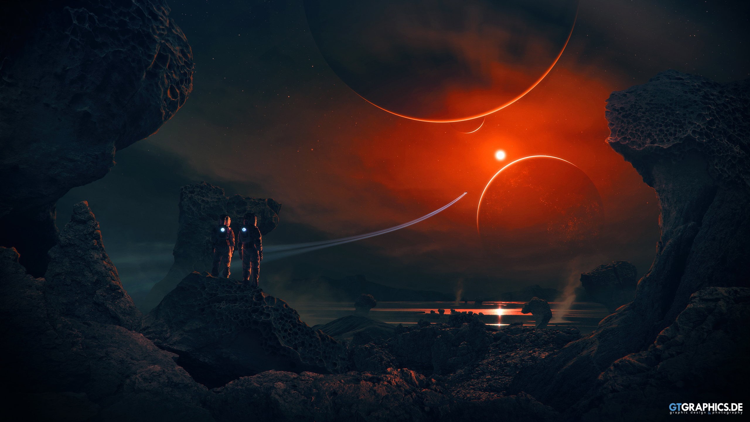 2K, 3D, planet, Taenaron, futuristic, HD Wallpaper