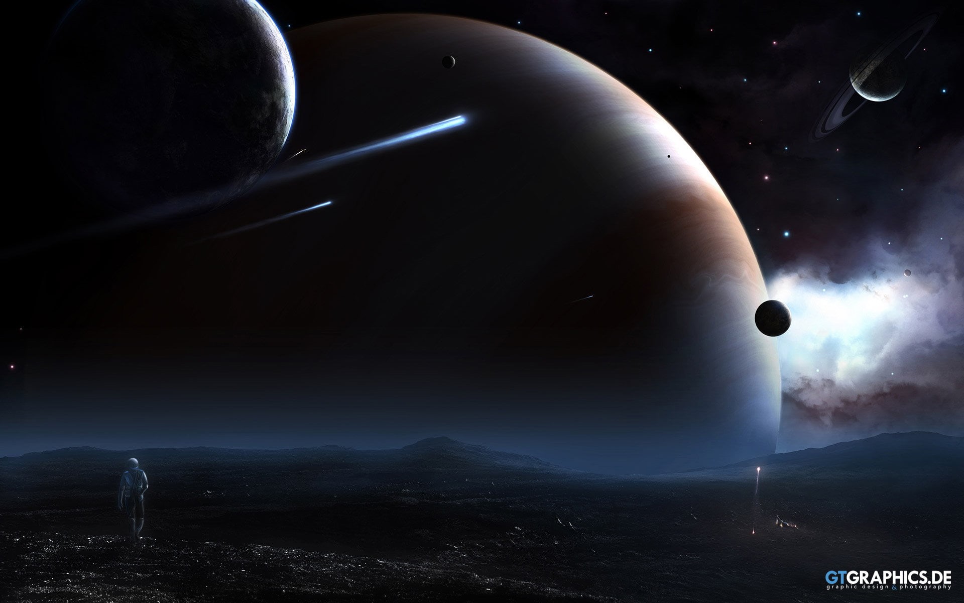 1080P, Taenaron, planet, space, 3D, HD Wallpaper