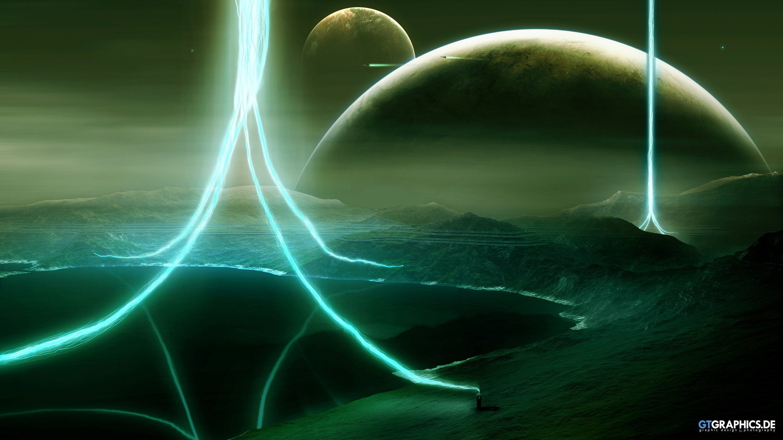 3D, planet, science fiction, space, futuristic, Taenaron, 2K, HD Wallpaper