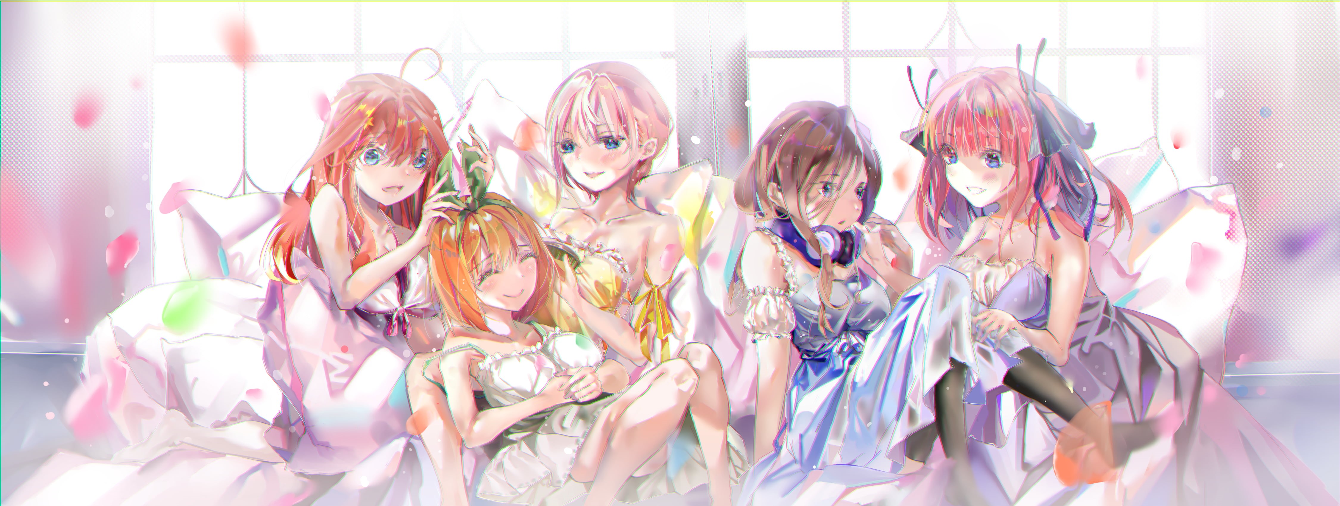 Nino Nakano, Anime, Itsuki Nakano, 4K, Miku Nakano, Yotsuba Nakano, The Quintessential Quintuplets, Ichika Nakano, HD Wallpaper