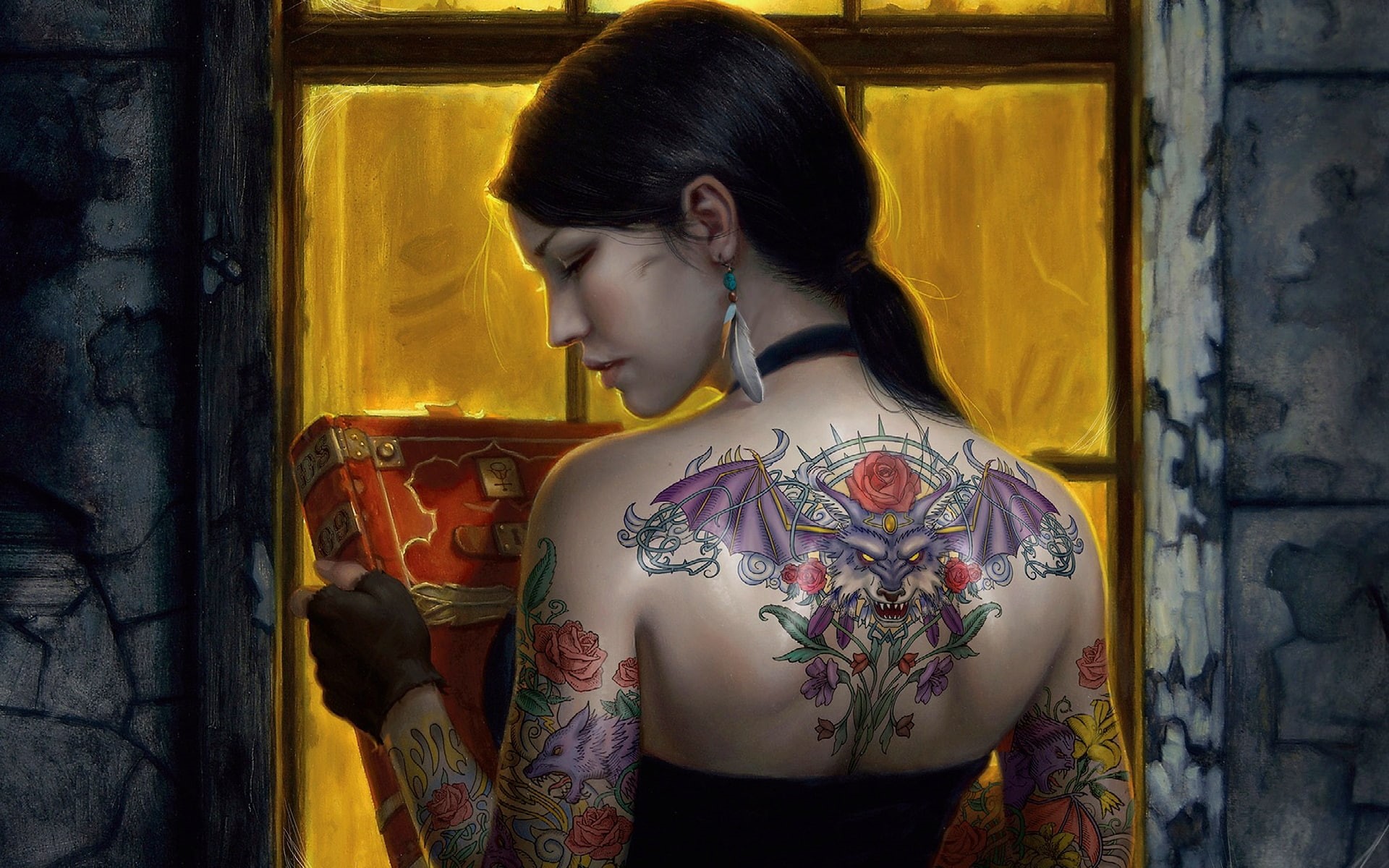 1080P, tattoo, tattoos, woman, tatoo, HD Wallpaper
