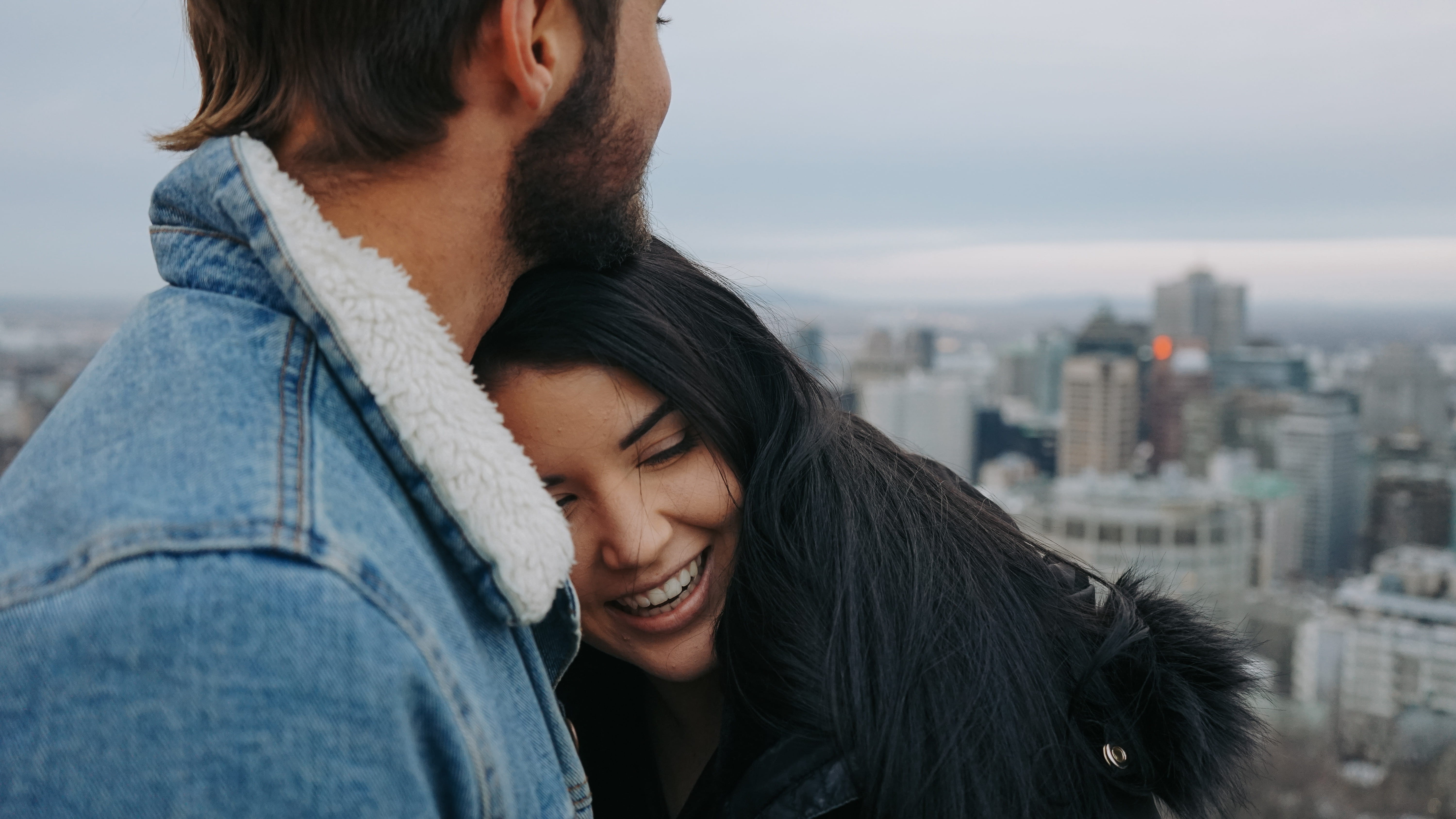 people, beauty, holding, black Hair, portrait, loving, boyfriend, relaxation, males, love, copy Space, sunset, smiling, romantic, female, lifestyles, caucasian Ethnicity, HD Wallpaper